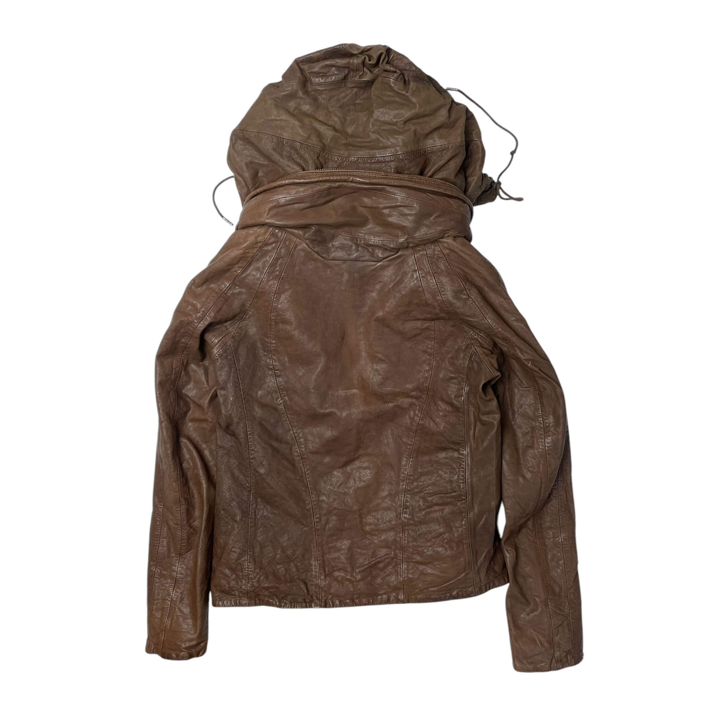 ジャケット・アウター goa Bono big hooded leather jacket goa Bono big hooded leather jacket