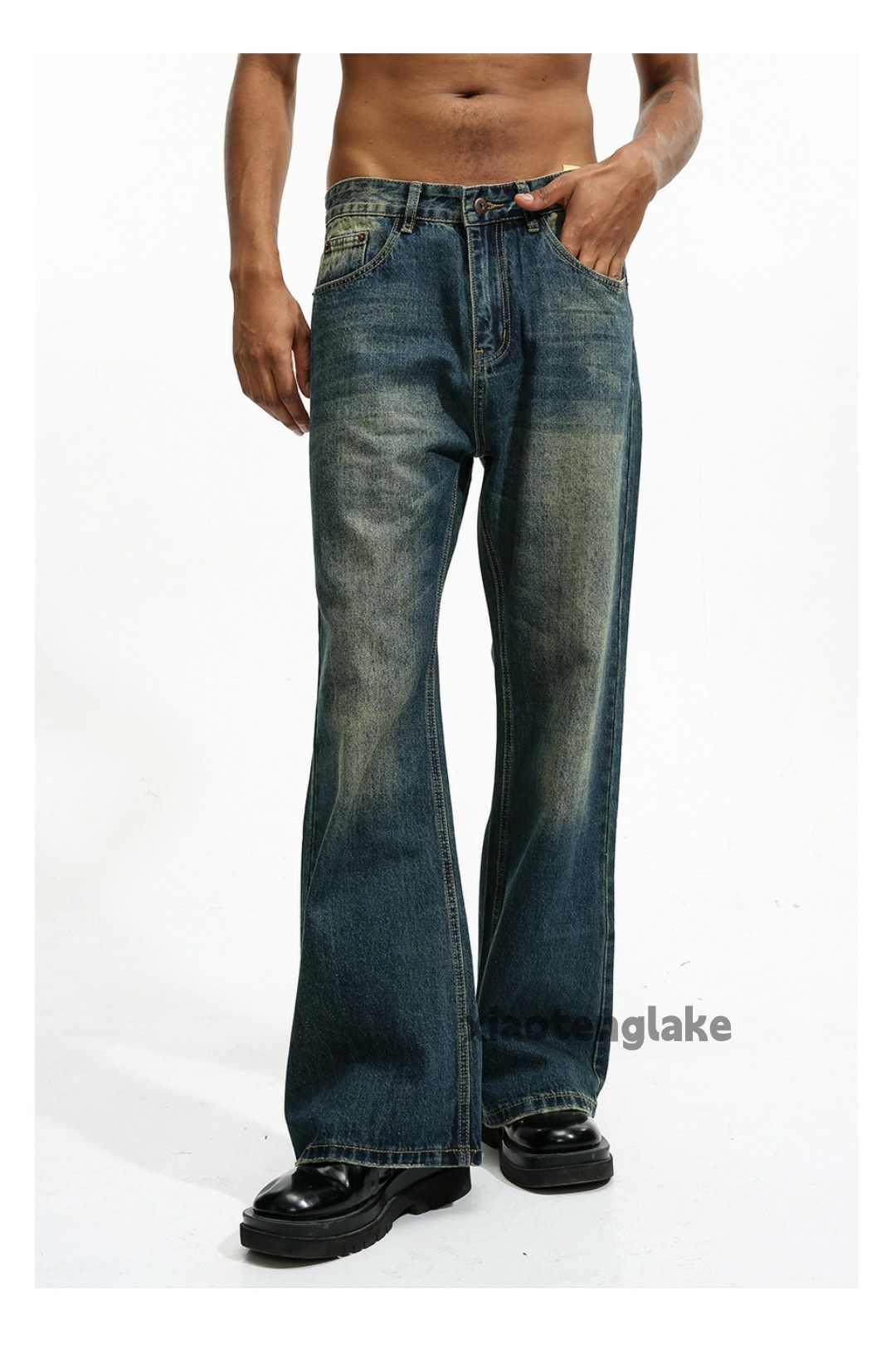 Jean × Vintage washed faded cleanfit yuppie y2k bootcut flared jeans Size US 28 / EU 44 - 6 Thumbnail