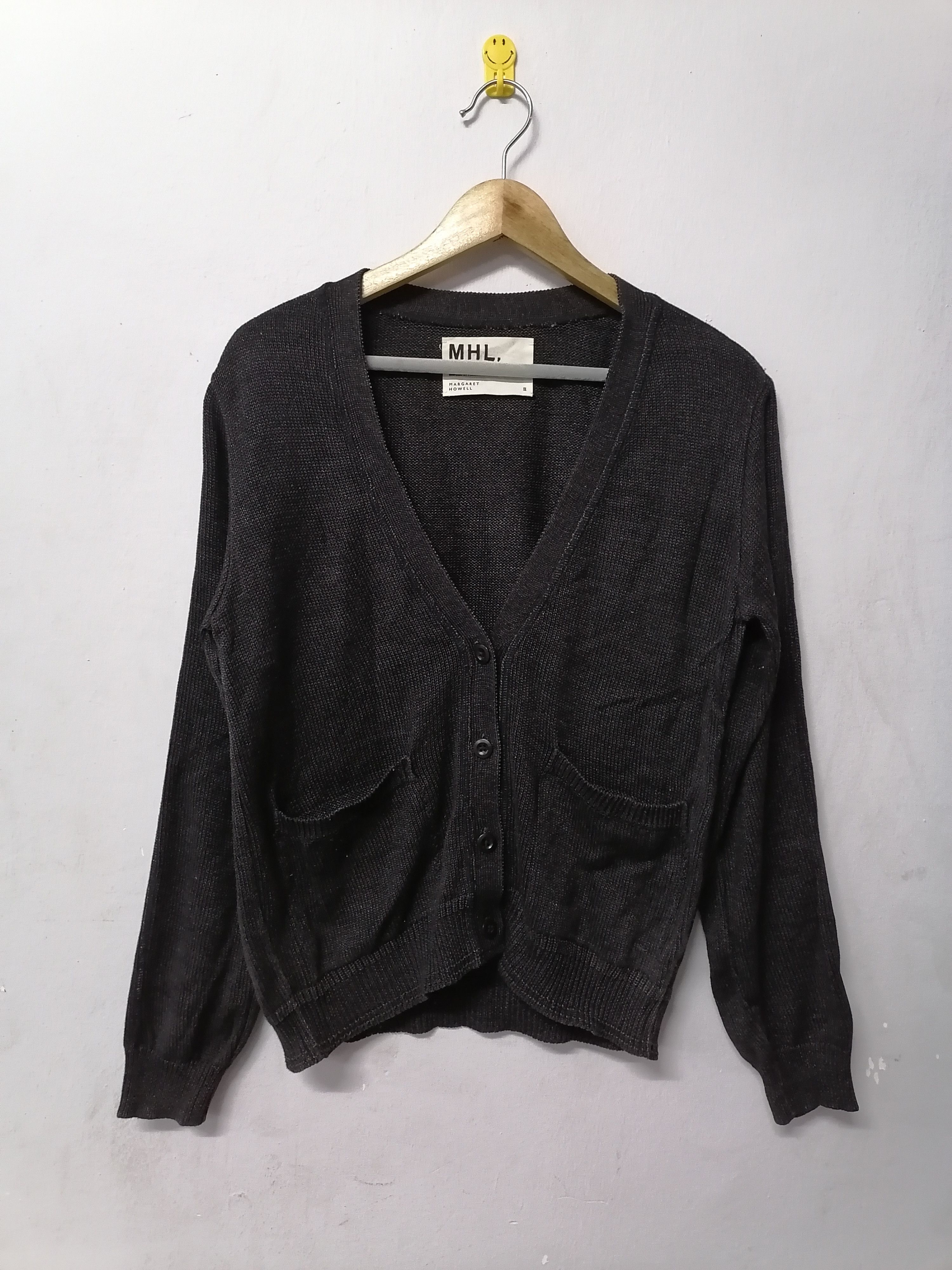 Japanese Brand × Margaret Howell Margaret Howell Natural Black Dyed Double Pocket Cardigan Size US S / EU 44-46 / 1 - 1 Thumbnail