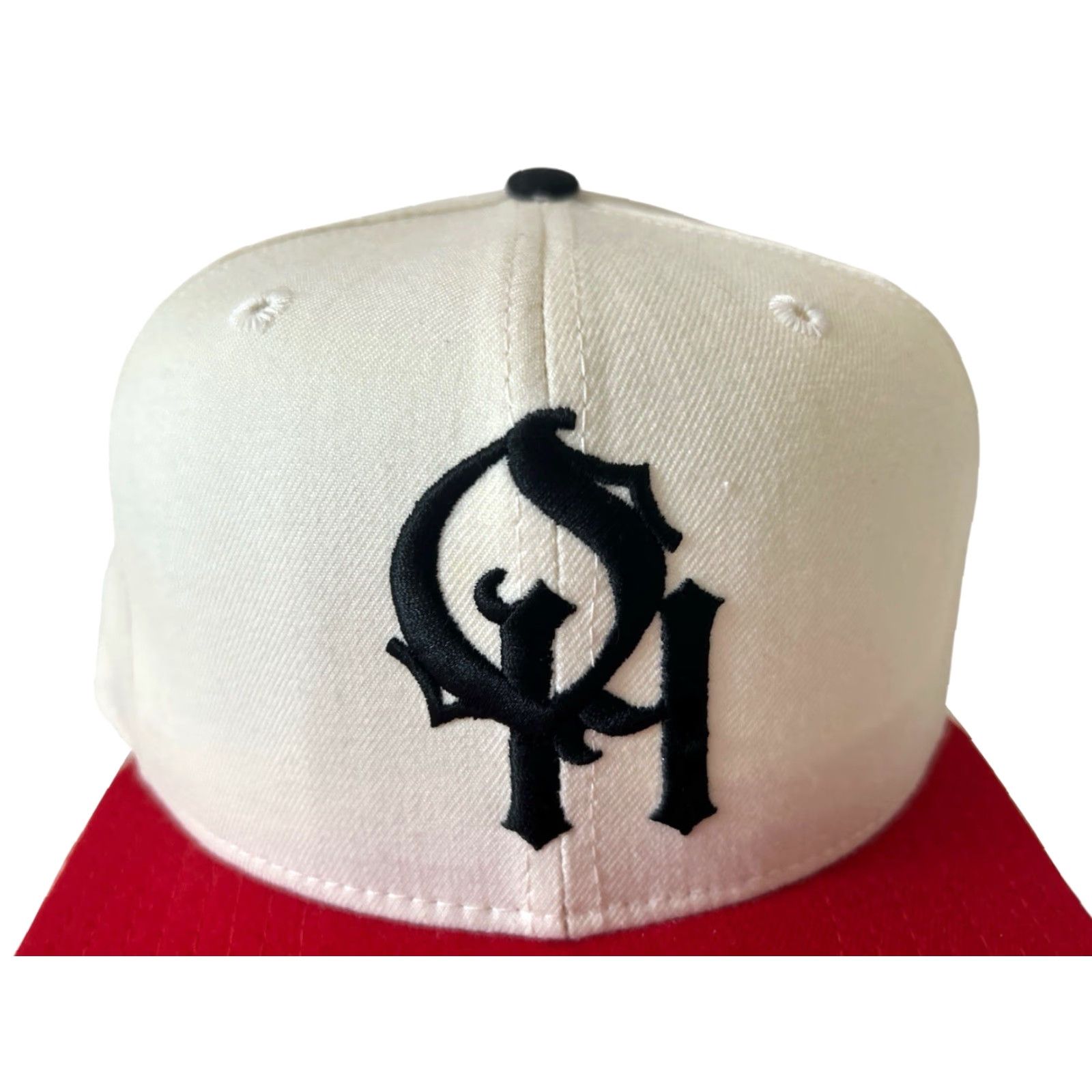 New Era VINTAGE New Era Pro Model Wool Ohio Fitted Hat Cap 7 NOS NWOT USA Men Wool White 90s USA Hats Mens Size ONE SIZE - 2 Thumbnail