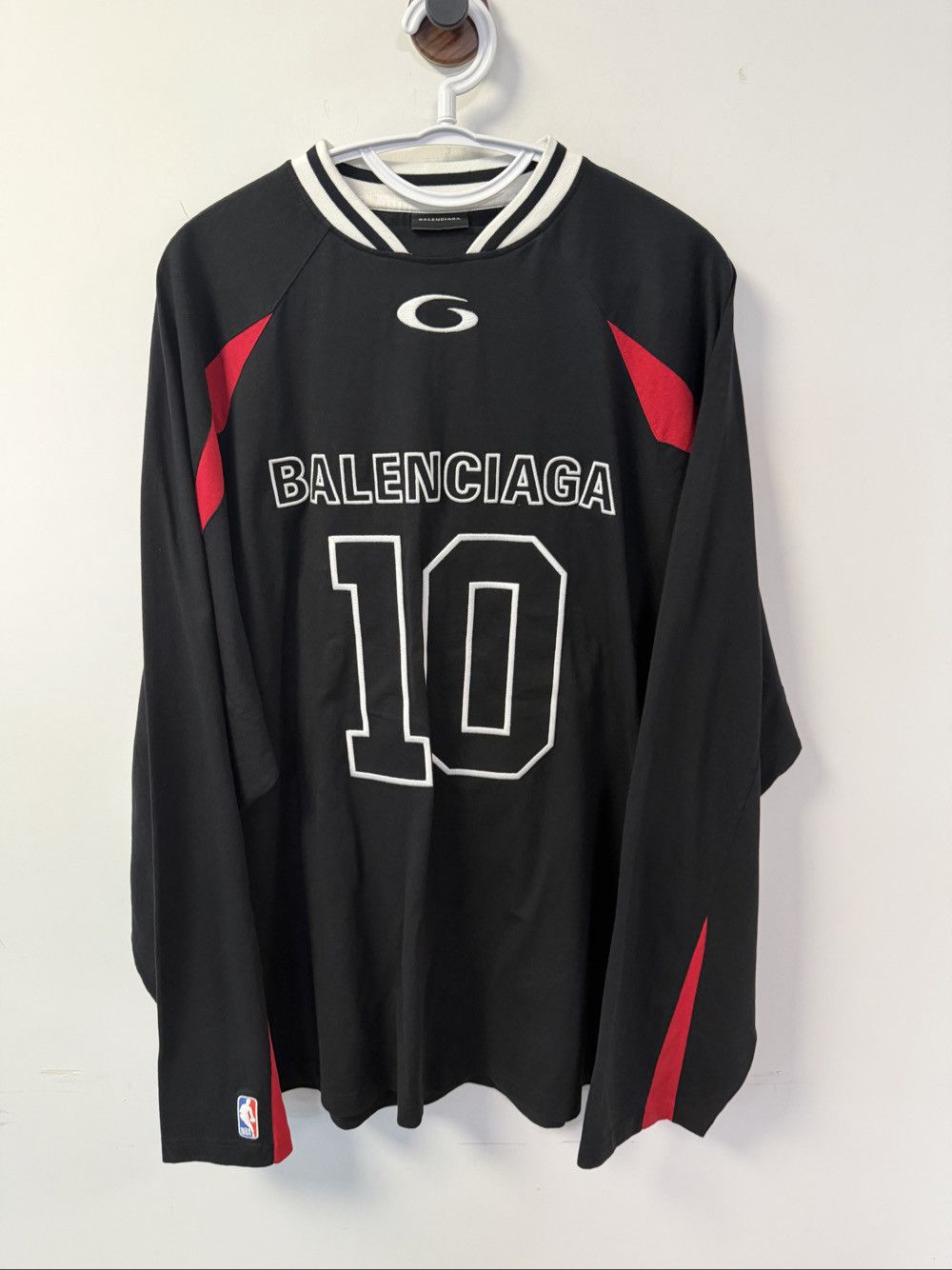 Balenciaga Balenciaga Paris Black Long Sleeve Soccer Jersey | Grailed