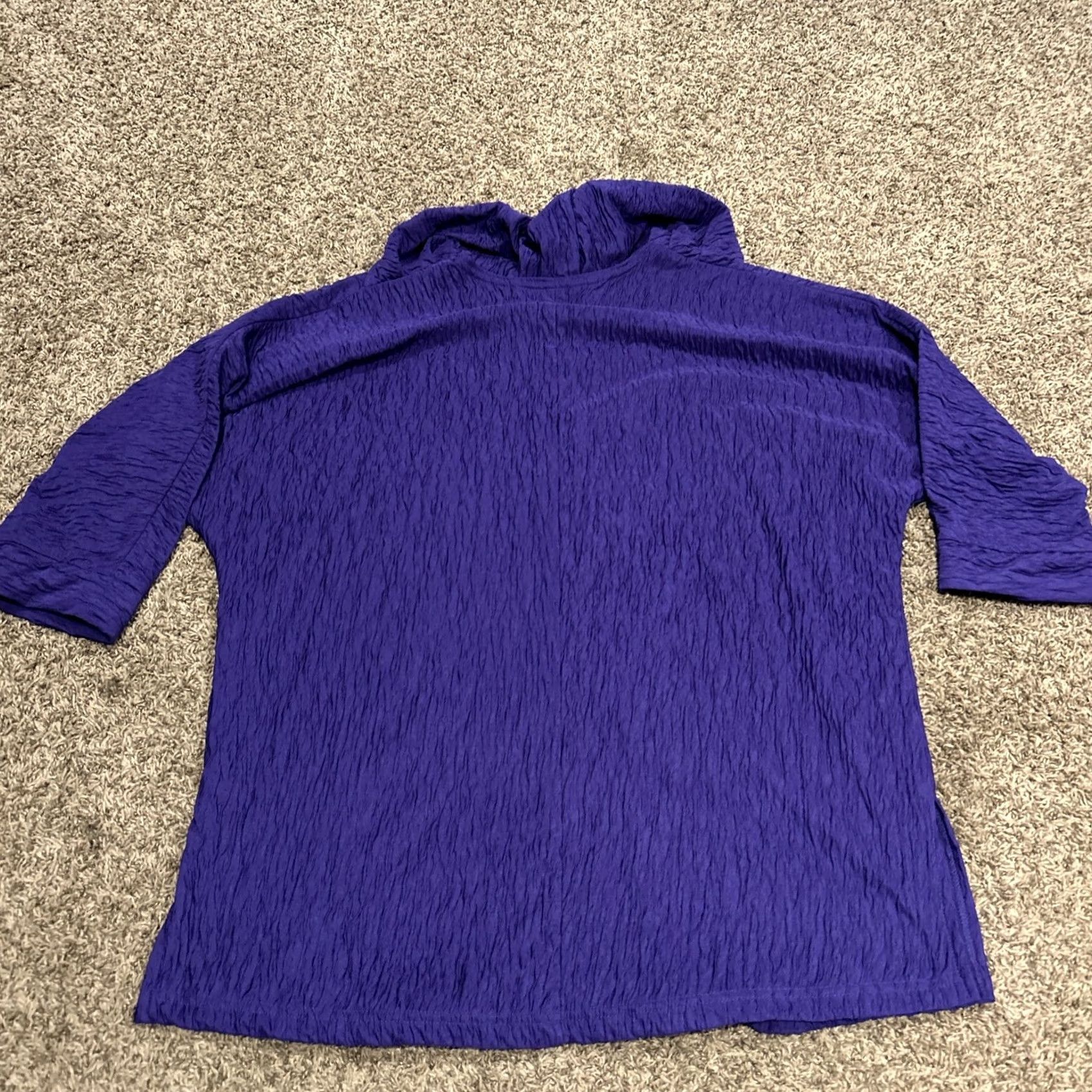 Vintage VINTAGE Threads Purple 1X 3/4 Sleeve Blouse Tunic Womens Blouse Tunic Women’s Shirt Purple 1X A17 Size XL / US 12-14 / IT 48-50 - 4 Thumbnail