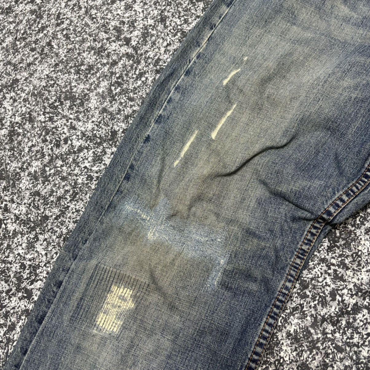 Japanese Brand × Takeo Kikuchi 🔴 Vintage Takeo Kikuchi Patchwork Distressed Denim Jeans 🔴 Size US 36 / EU 52 - 9 Thumbnail