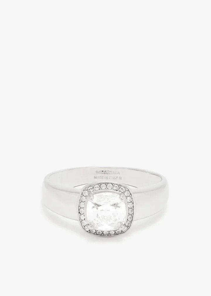 Balenciaga o1w1db10825 Size: OS / Maxi Solitaire Ring in Silver Size ONE SIZE - 1 Thumbnail