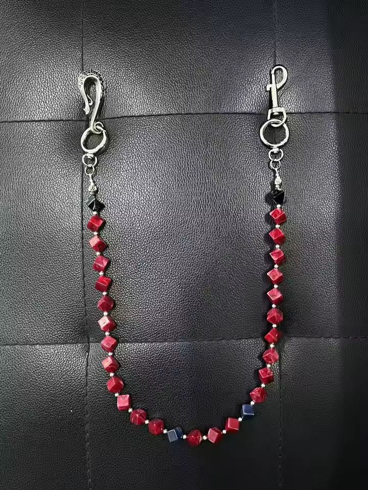 Japanese Brand smudge acrylic red beads wallet chain Size ONE SIZE - 1 Thumbnail