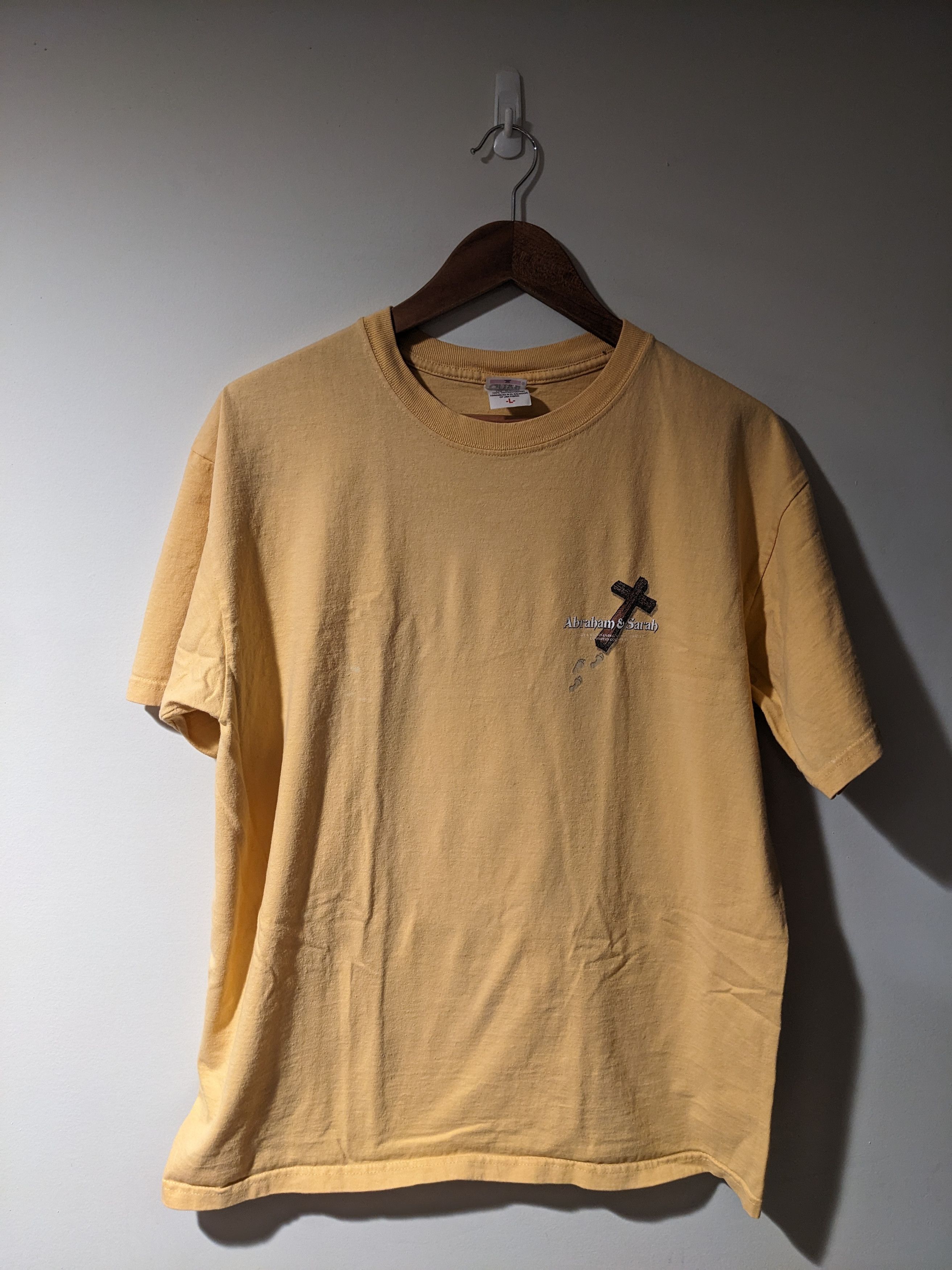 Vintage Vintage 90s Walk the Walk of Faith Jesus Religion T-Shirt Size US L / EU 52-54 / 3 - 3 Thumbnail