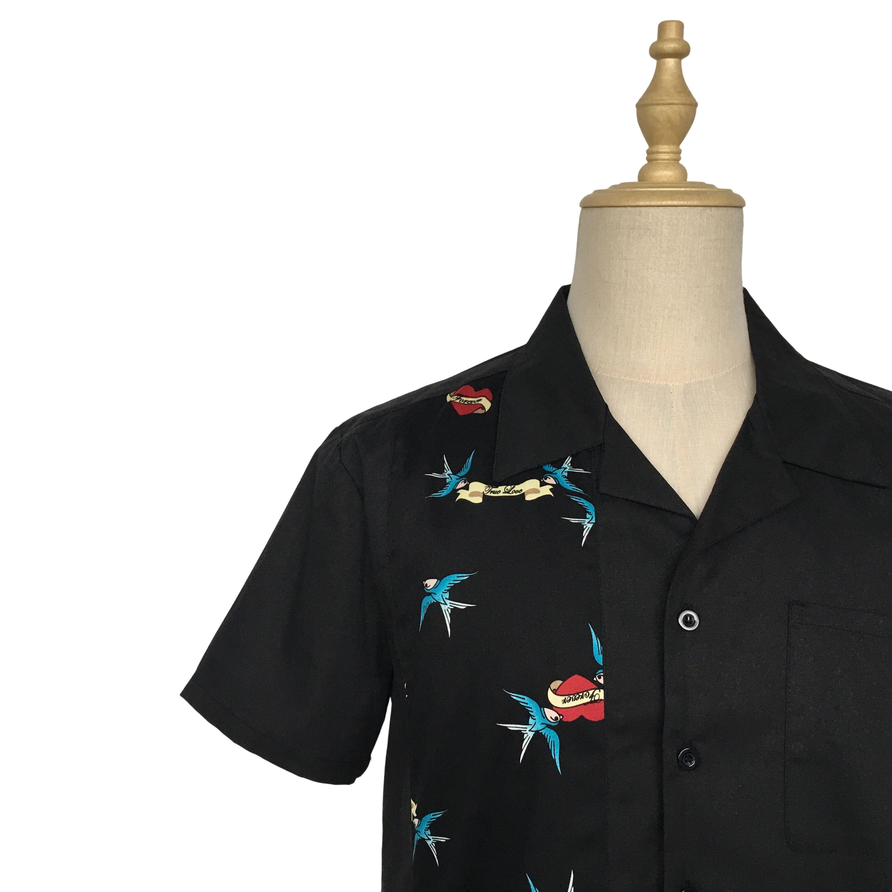 Other Retro Style Black Contrast Arrow Heart Summer Shirts Size US L / EU 52-54 / 3 - 4 Thumbnail