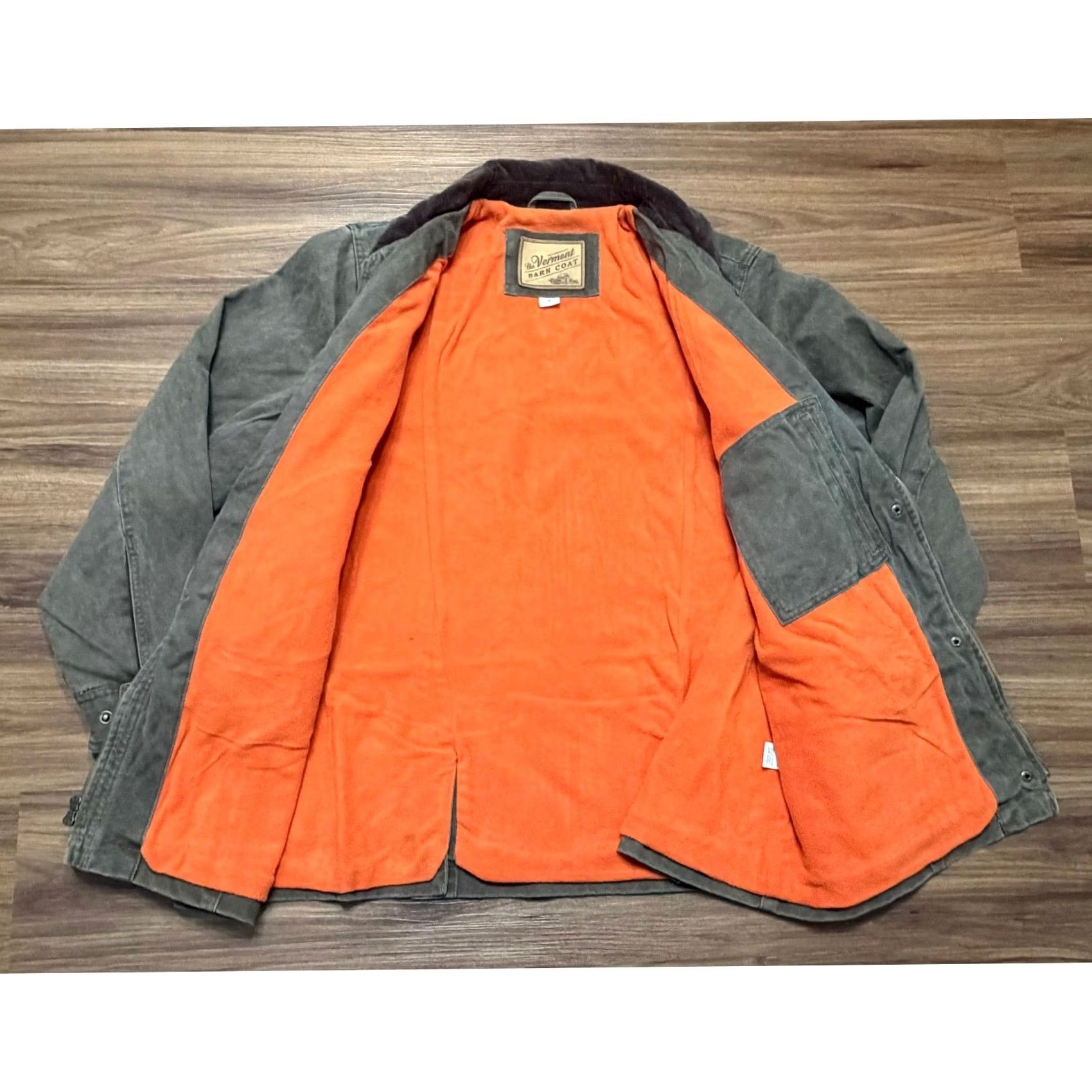 Olive Vermont Barn Coat Olive Green Fleece Lined Chore Jacket Women 1X Size XL / US 12-14 / IT 48-50 - 5 Thumbnail