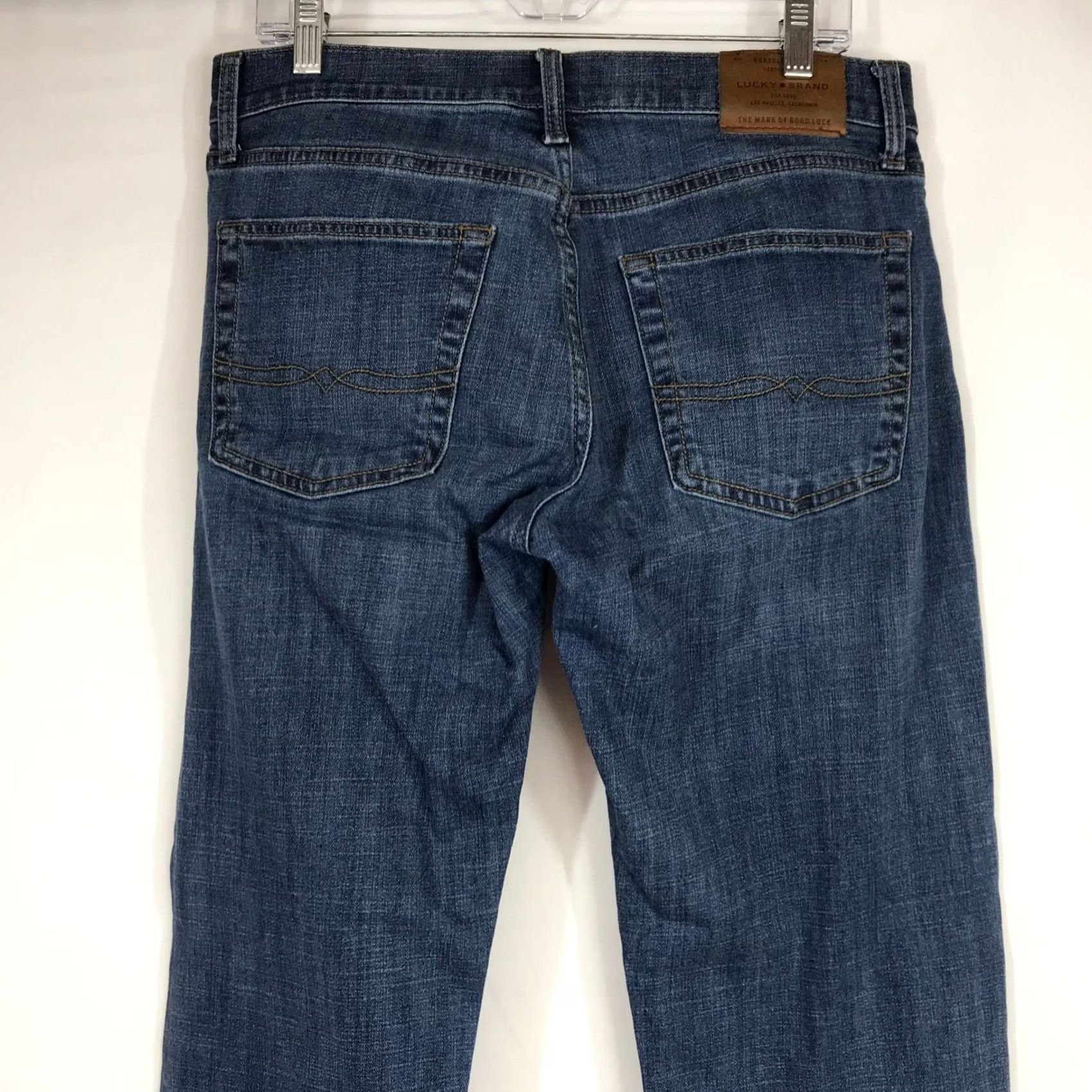 Lucky Brand Lucky Brand Mens Jeans Straight Leg Medium Wash Blue Denim Size 32x32 Size US 32 / EU 48 - 5 Thumbnail