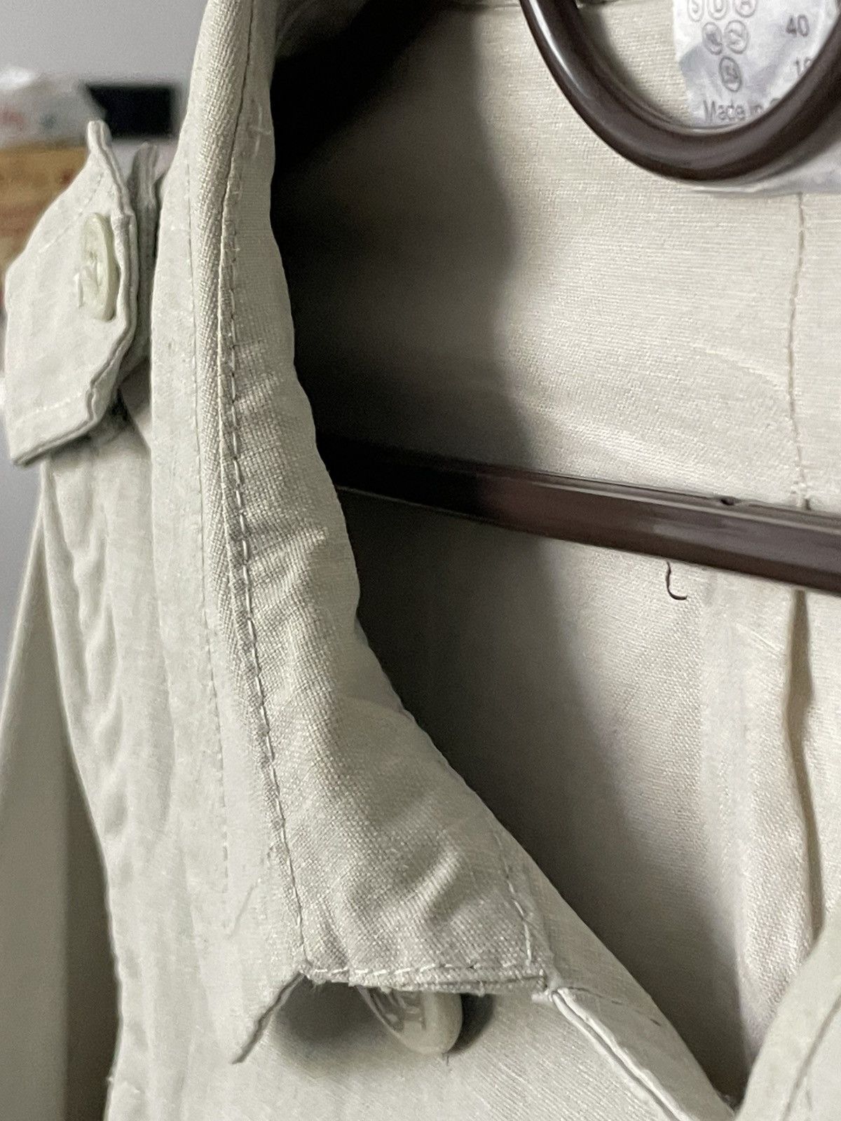 Jean Paul Gaultier Jean Paul Gaultier Linen Beige Trench Coat RARE Size L / US 10 / IT 46 - 15 Thumbnail
