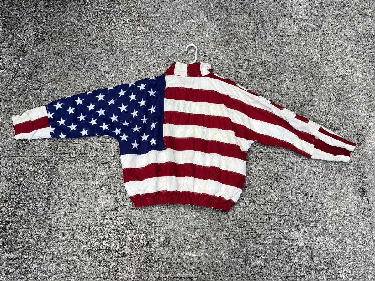 Vintage Vintage 1993 Made In USA American Flag Jacket Size US XL / EU 56 / 4 - 4 Thumbnail