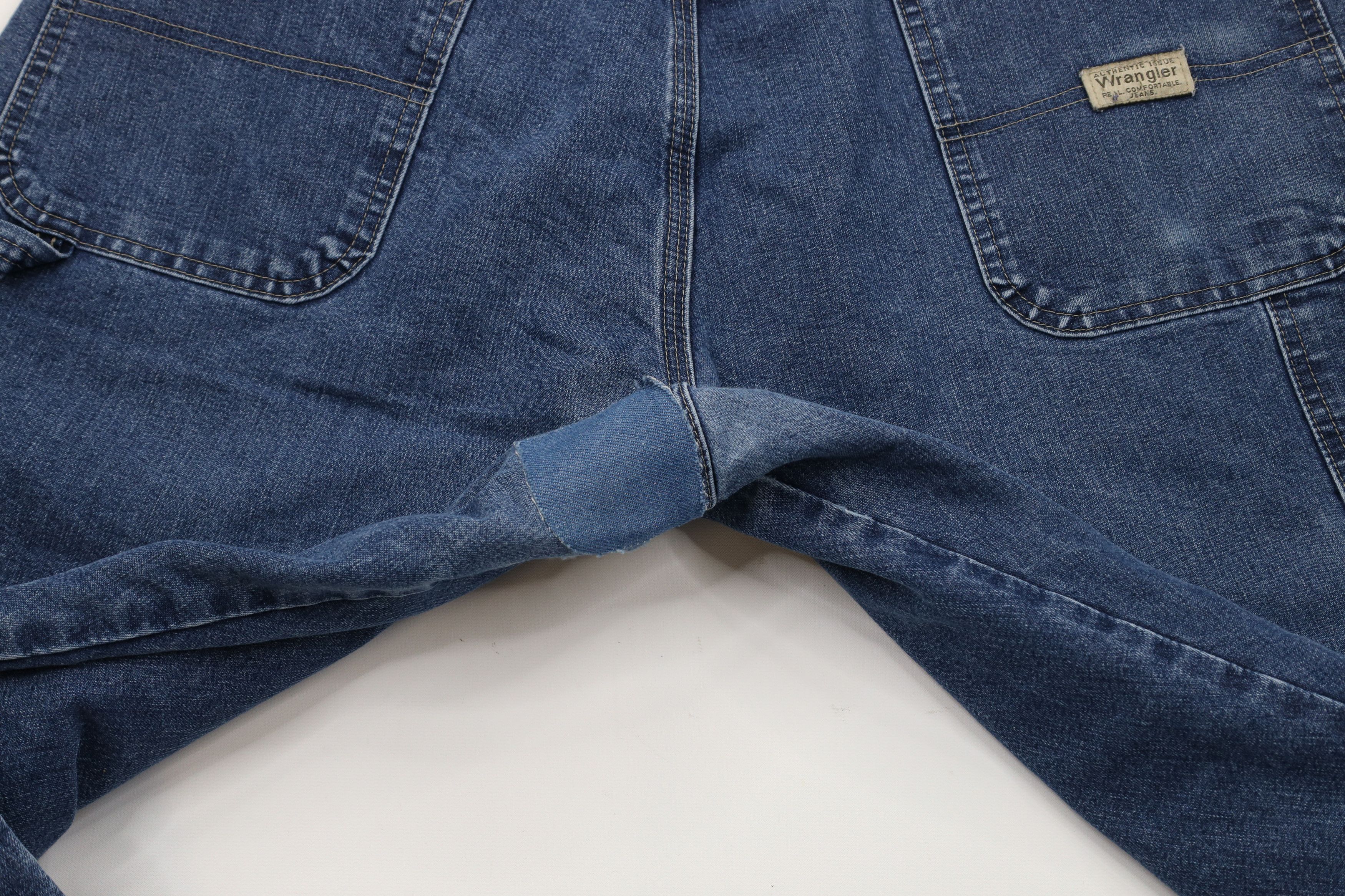Vintage × Wrangler Vintage Y2K Wrangler Wide Leg Dungaree Denim Jeans Blue Size US 38 / EU 54 - 9 Thumbnail