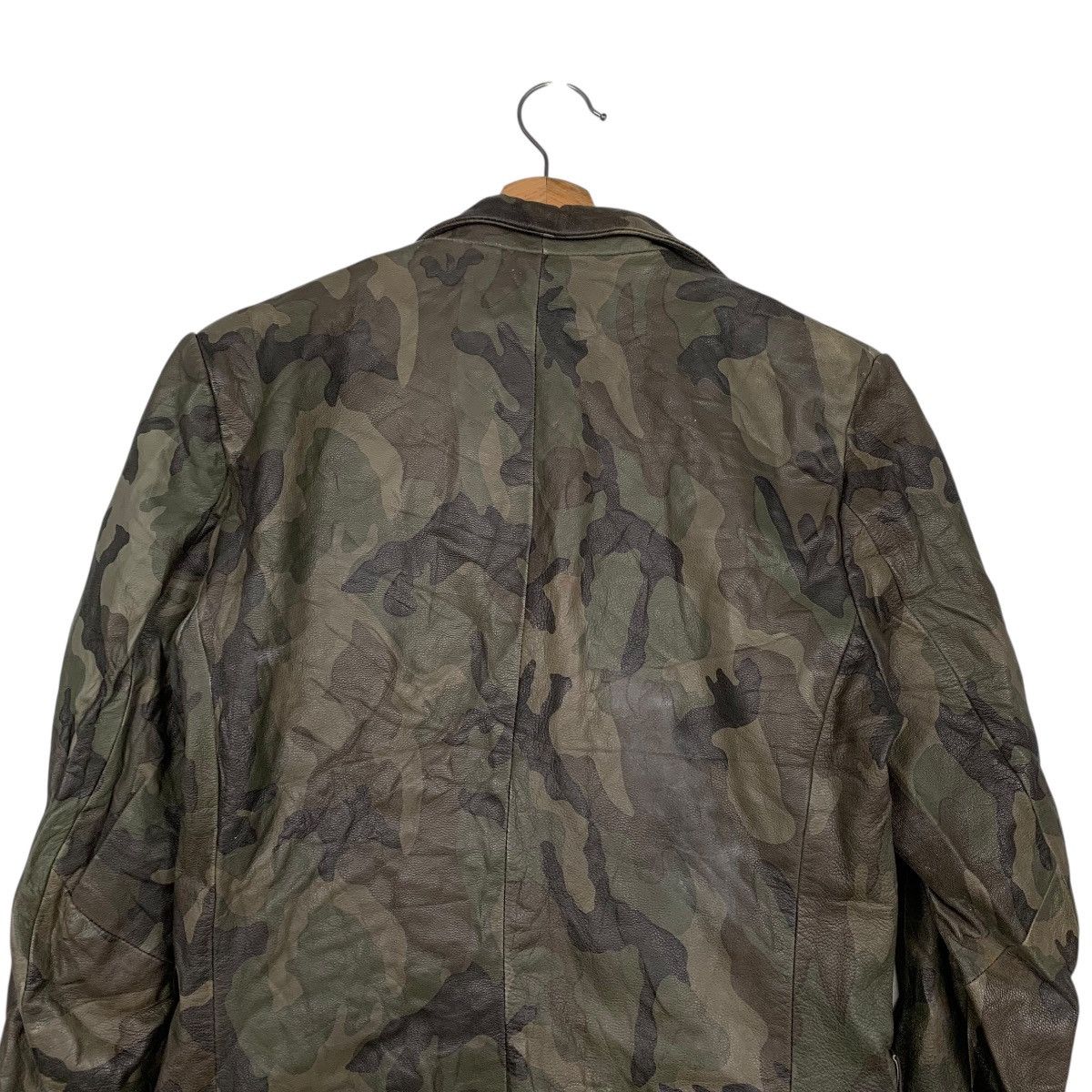 NANO universe Japanese Brand Nano Universe Camo Leather Jacket Size US XS / EU 42 / 0 - 8 Thumbnail