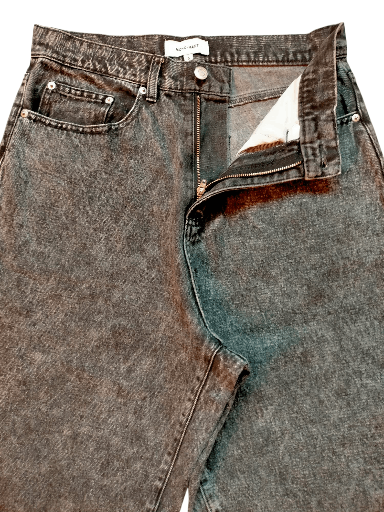 JNCO × Japanese Brand Mono Mart Japan Black Acidwash Baggy Jeans Size US 30 / EU 46 - 4 Thumbnail