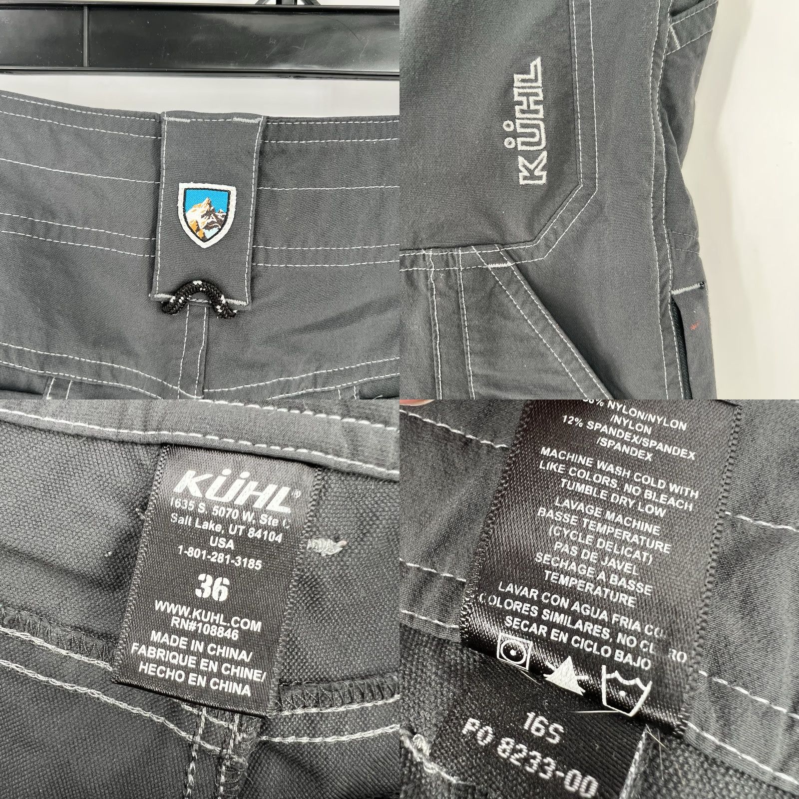 Vintage Kuhl Hiking Trail Shorts Mens 36 Nylon Spandex Gray Cargo Stretch Outdoor Casual Travel Workwear Size US 36 / EU 52 - 8 Thumbnail