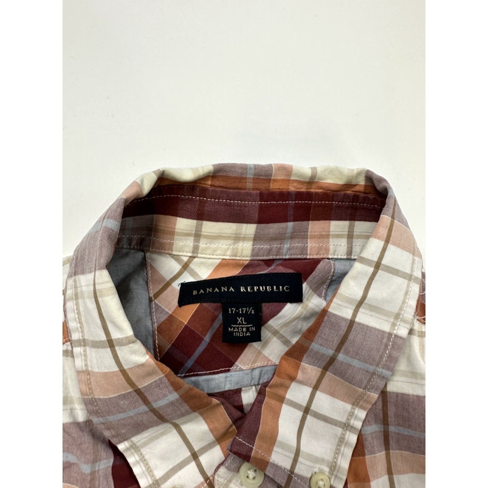 Banana Republic Banana Republic Shirt Men's XL Plaid Button Up Long Sleeve Size US XL / EU 56 / 4 - 2 Thumbnail