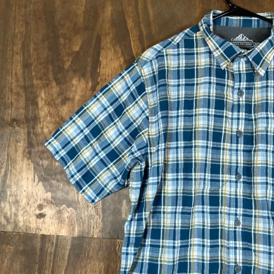 Croft & Barrow Croft & Barrow Mens Shirt Blue Plaid Quick Dry Button Up Gorpcore Large Size US L / EU 52-54 / 3 - 4 Thumbnail