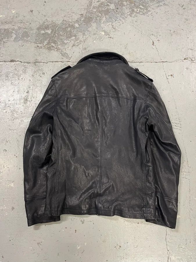 Dolce & Gabbana AW2006 Dolce & Gabbana Black Premium Officer Naval Buttoned Leather Jacket Size US M / EU 48-50 / 2 - 8 Thumbnail
