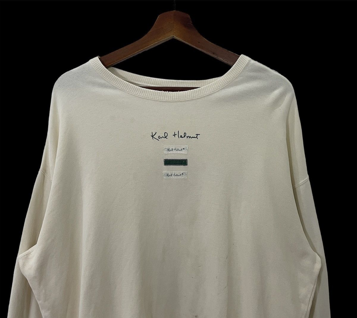Japanese Brand × Karl Helmut Vintage Karl Helmut Big Logo Sweatshirt Size US L / EU 52-54 / 3 - 4 Thumbnail