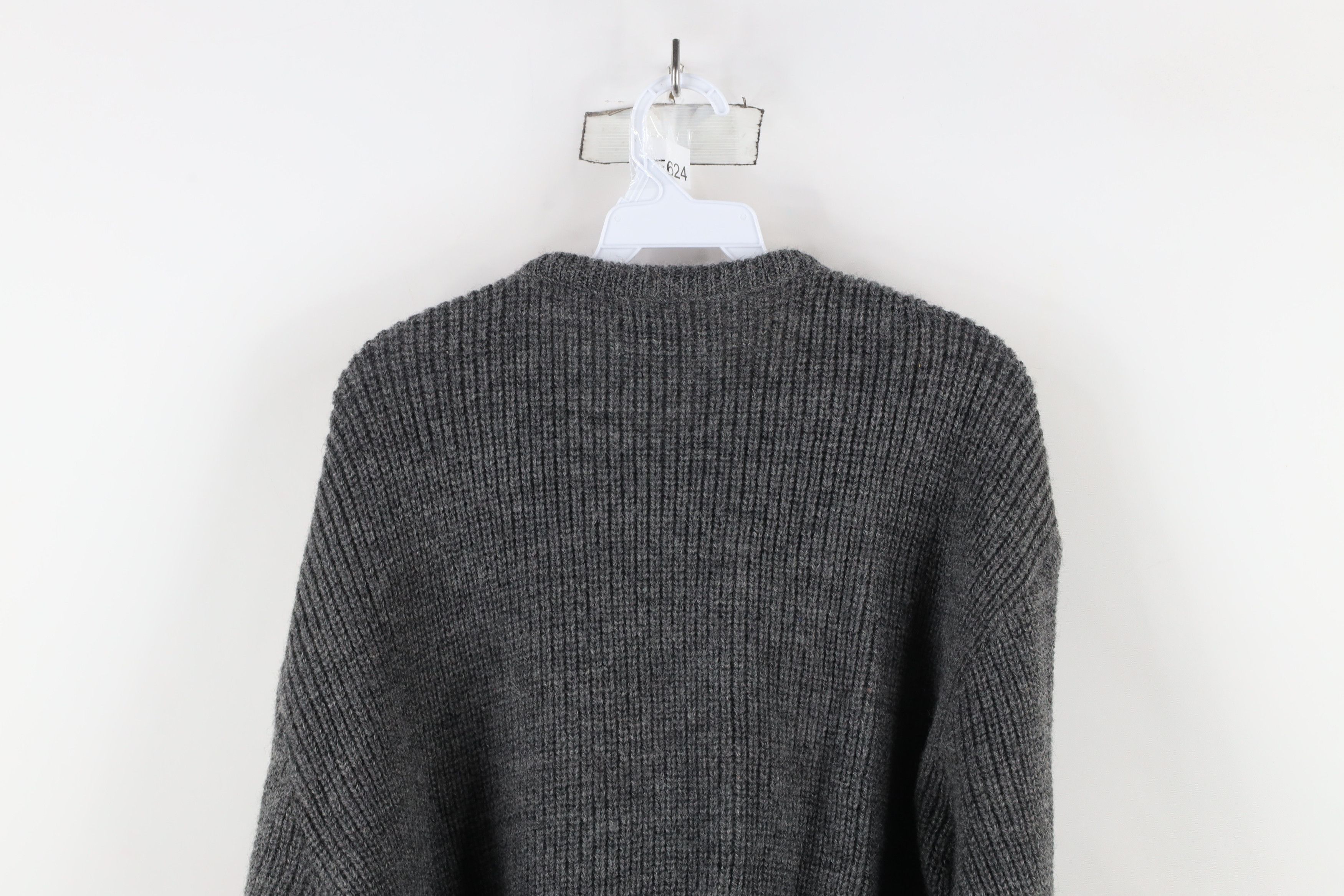 Vintage Vintage 90s Streetwear Chunky Ribbed Knit Sweater USA Gray Size XL / US 12-14 / IT 48-50 - 7 Thumbnail