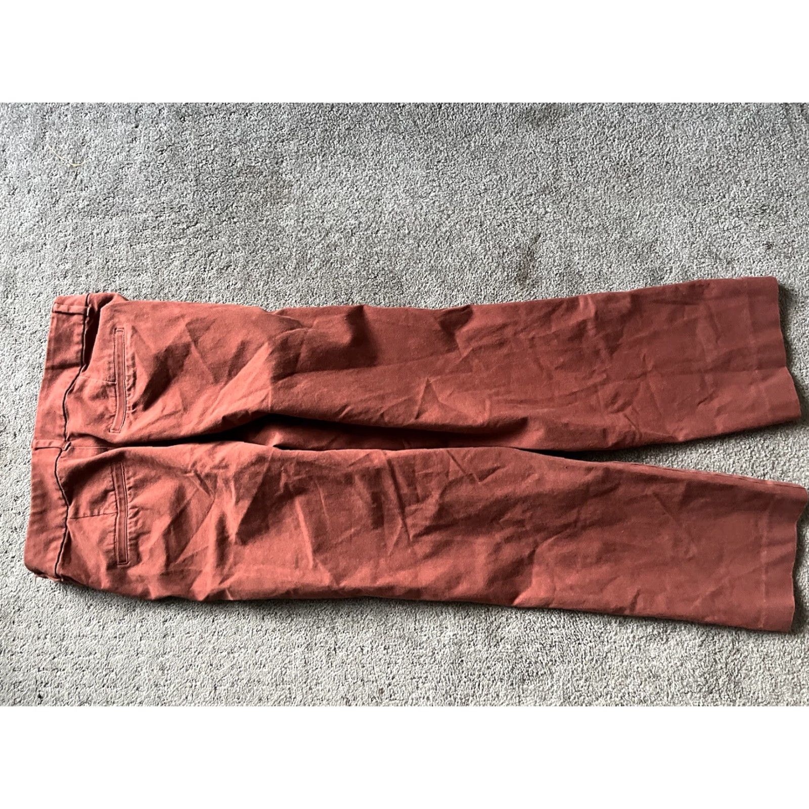 Old Navy VINTAGE Old Navy Brown Cotton Blend Ankle Pants Women Size 4 Slim Crop Pockets Size 27" / US 4 / IT 40 - 3 Thumbnail