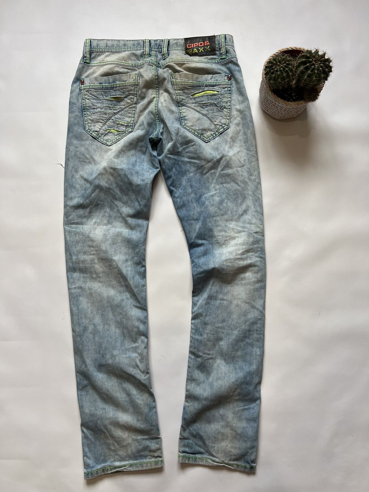 Vintage Vintage Avant Garde Blue Denim Pants Cipo Baxx Size US 31 - 7 Thumbnail