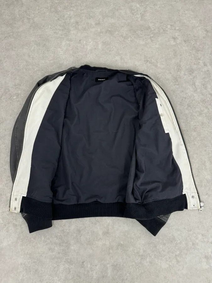 Diesel Diesel Dark Grey Waxed Bomber Jacket Size US L / EU 52-54 / 3 - 7 Thumbnail