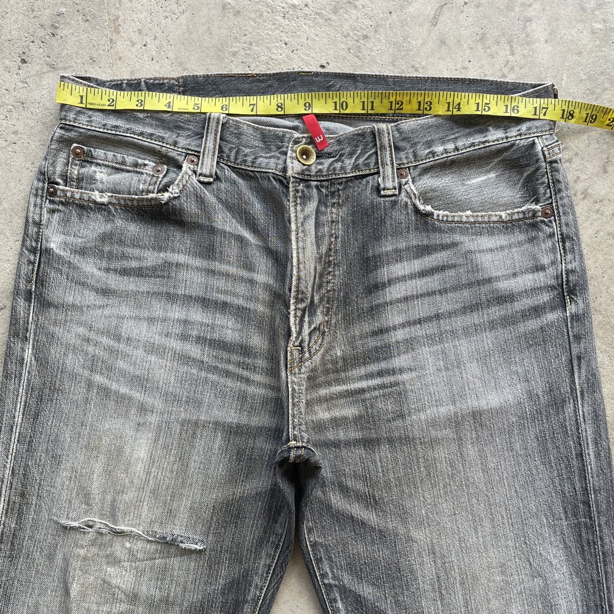 Japanese Brand × Jean × Vintage W35 Vintage Japan Faded Black Jeans Distressed Denim Pants Size US 35 - 5 Thumbnail