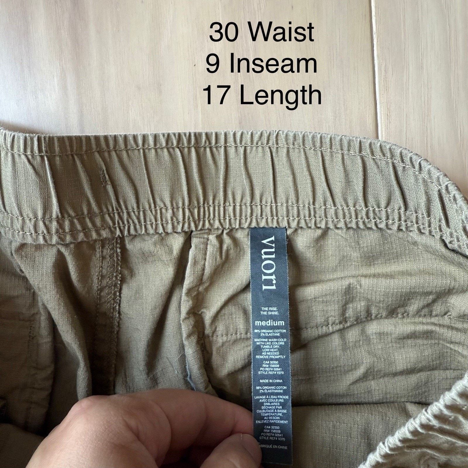 Vuori Vuori Ripstop Shorts Medium Khaki Lightweight Summer Size US 30 / EU 46 - 5 Thumbnail