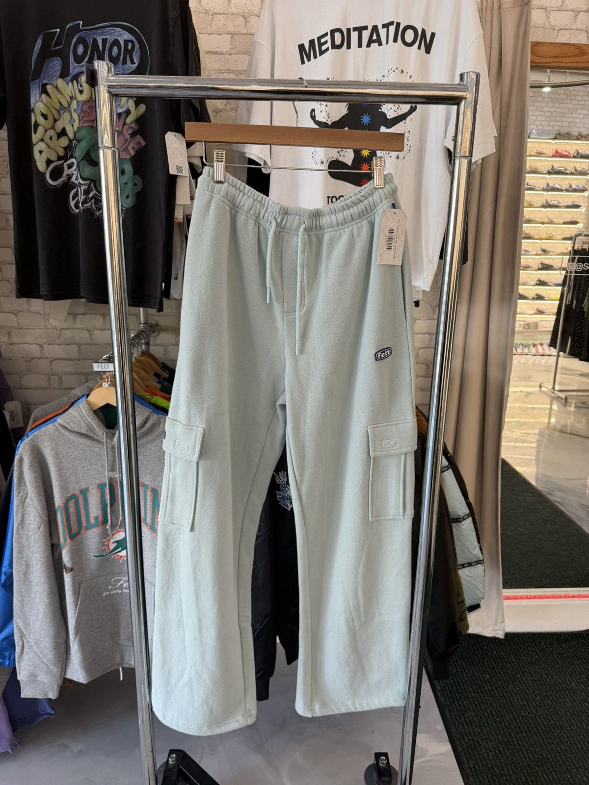 FELT FELT “Norstrand” Ice Blue Cargo Sweatpants Size US 32 / EU 48 - 1 Thumbnail