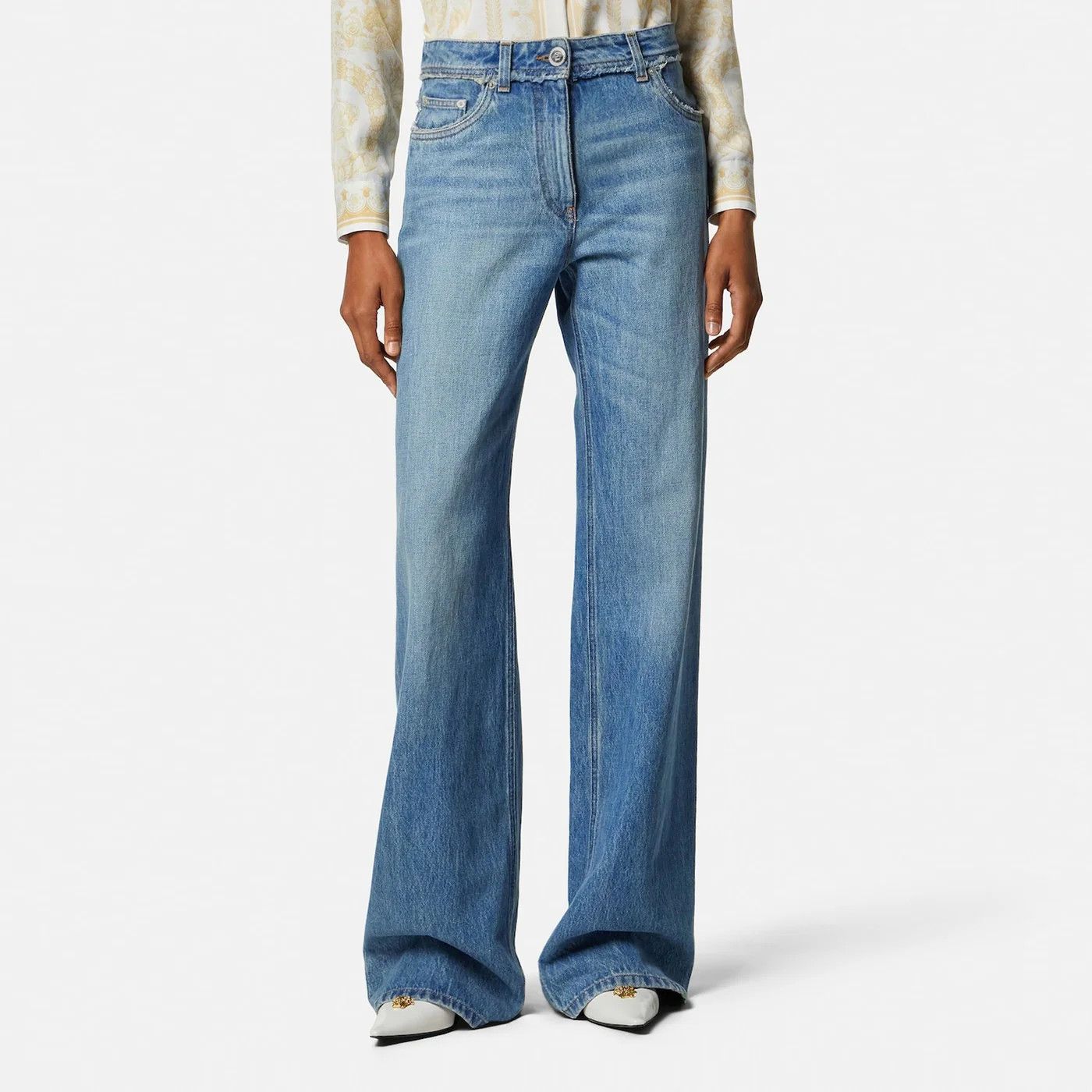 Versace o1d2blof0426 Denim Jeans in Blue Size 25" / US 0 / IT 36 - 1 Thumbnail