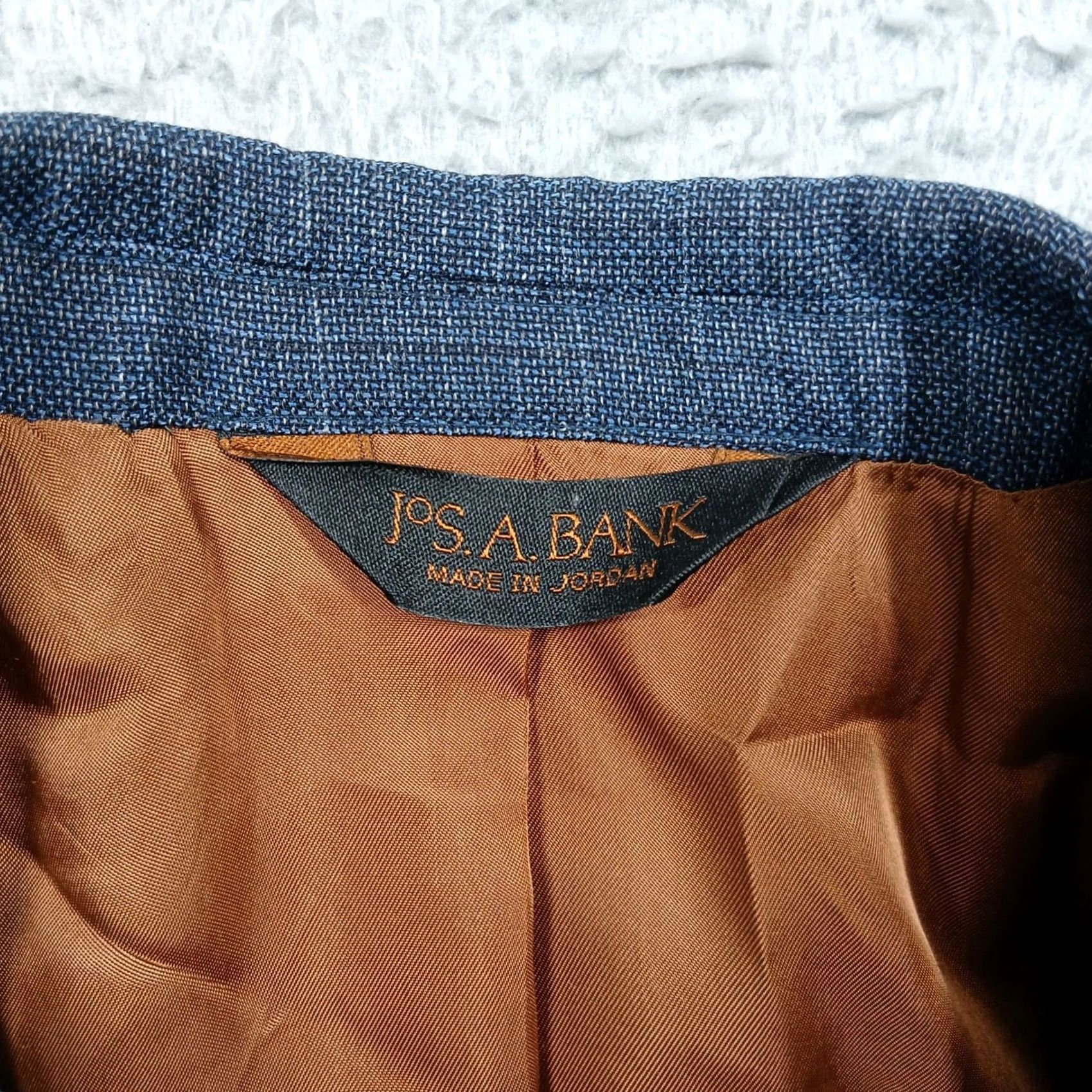 Jos. A. Bank Jos A Bank Sport Coat Blazer Blue Gray Mens 44R Wool Silk Blend Size 44R - 3 Thumbnail