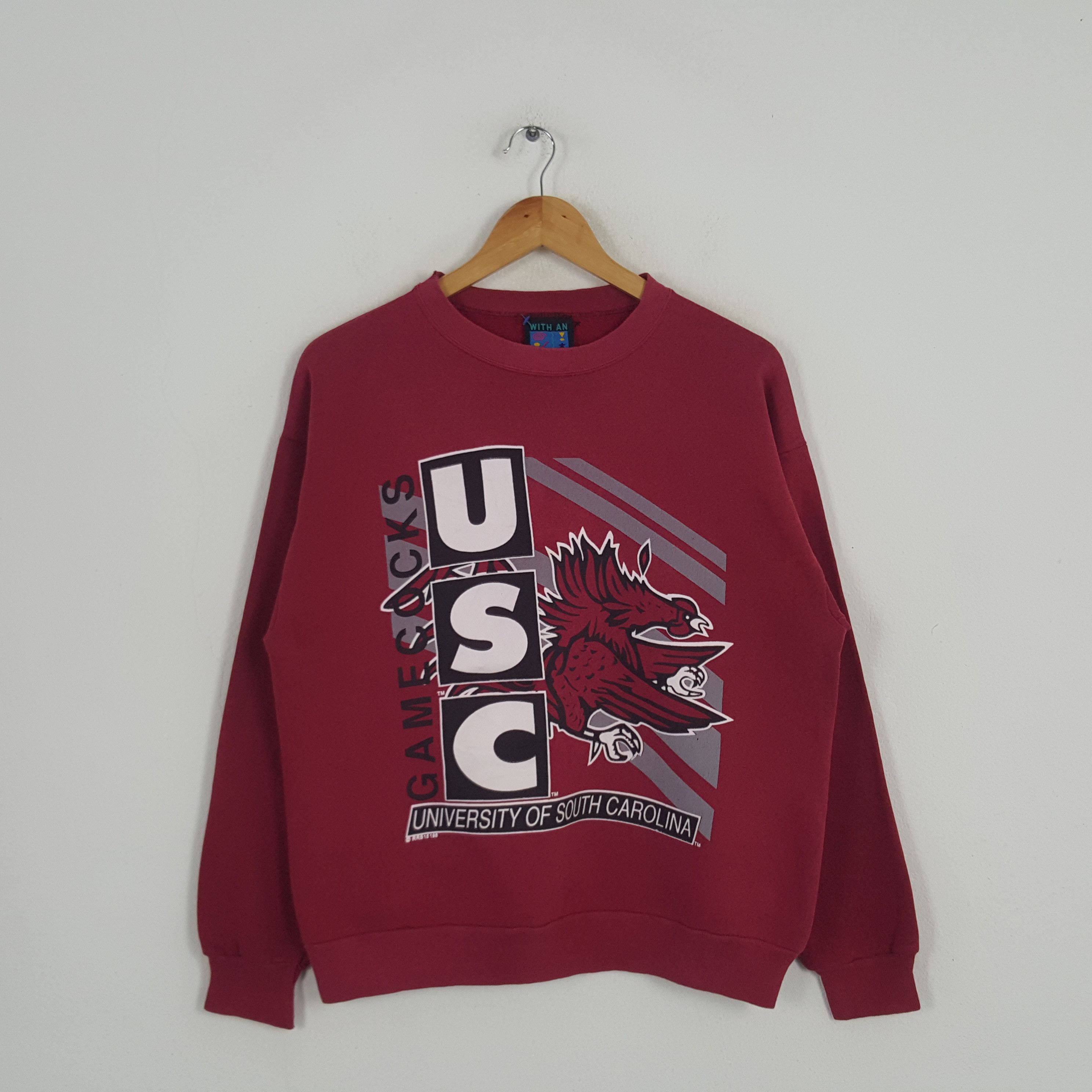 Vintage Vintage 90's University Of South Carolina Sport Sweatshirt Size US M / EU 48-50 / 2 - 1 Thumbnail
