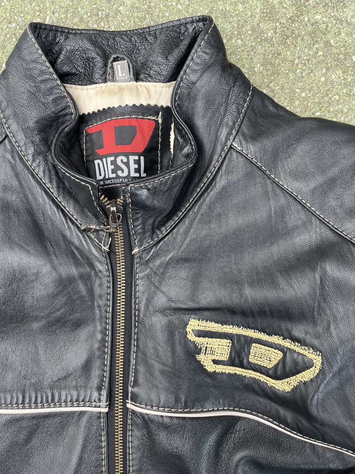 Diesel Diesel logo leather jacket Size US L / EU 52-54 / 3 - 5 Thumbnail