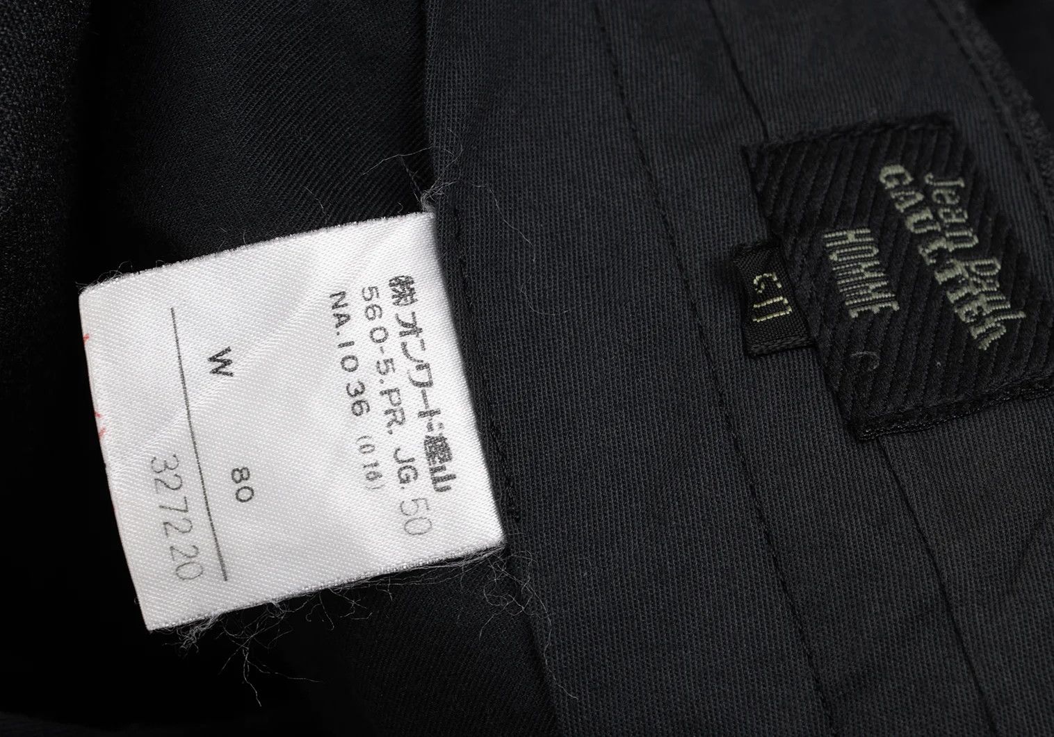 Jean Paul Gaultier Wool Tapered Trousers in Charcoal, Size 50 Size US 34 / EU 50 - 15 Thumbnail