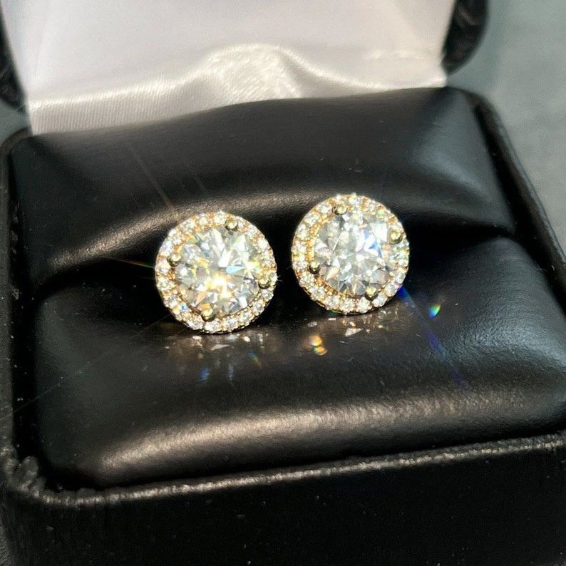 Other VVS1 Halo Cut Moissanite Earrings Size ONE SIZE - 1 Thumbnail