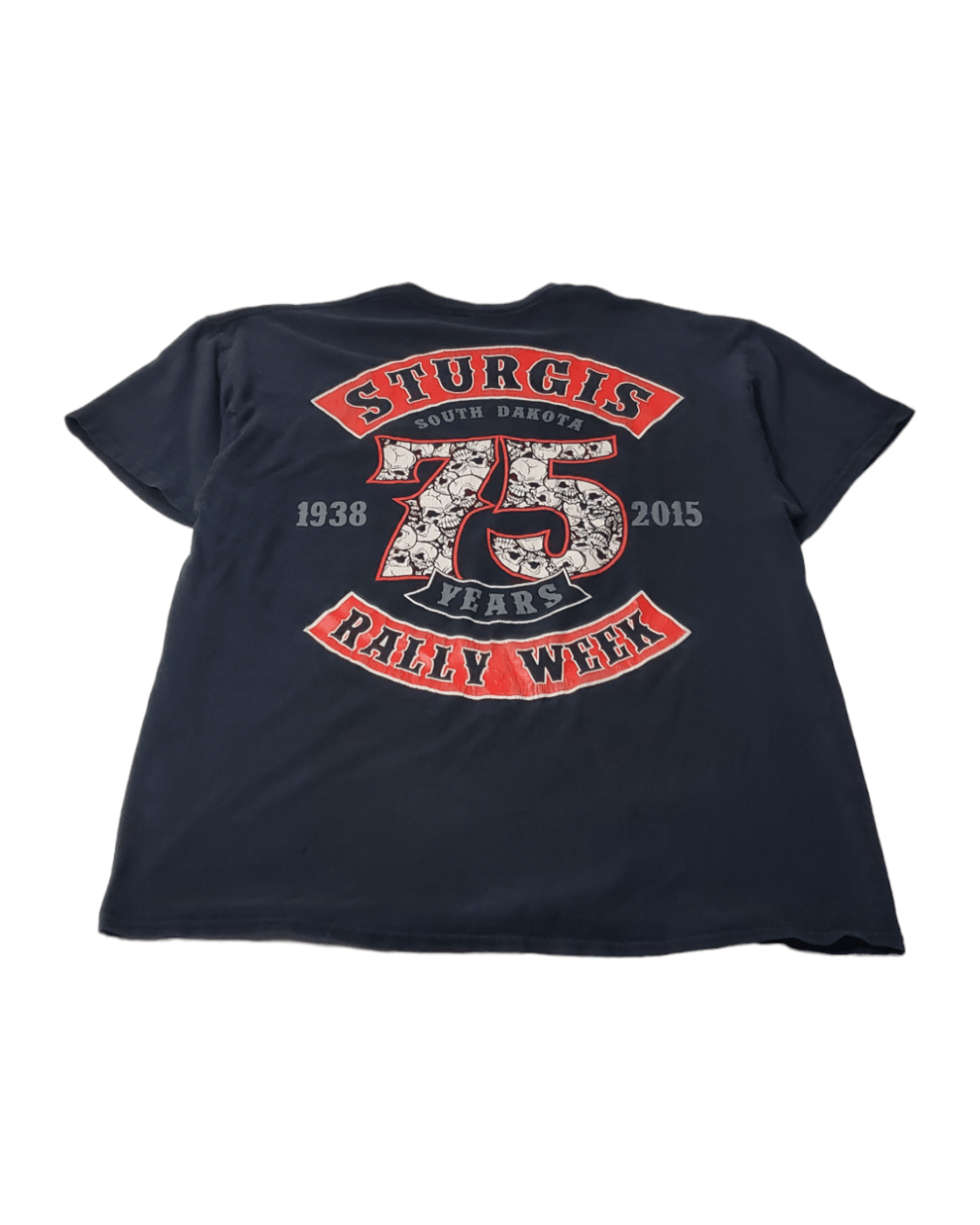 Vintage 2015 Sturgis 75th Rally Skull Pile T-Shirt Size US L / EU 52-54 / 3 - 1 Thumbnail
