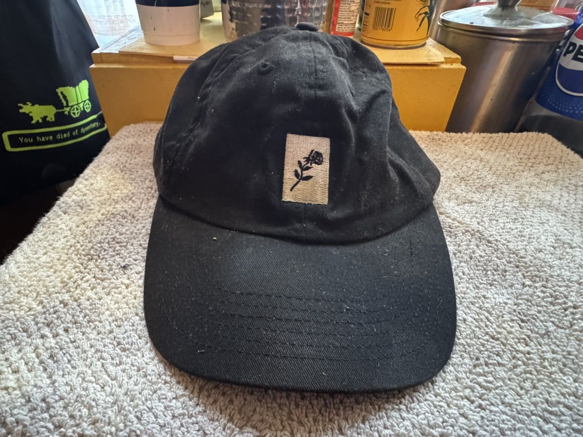 Other Shlohmo Dark Red Embroidered Rose Black Hat Size ONE SIZE - 1 Thumbnail