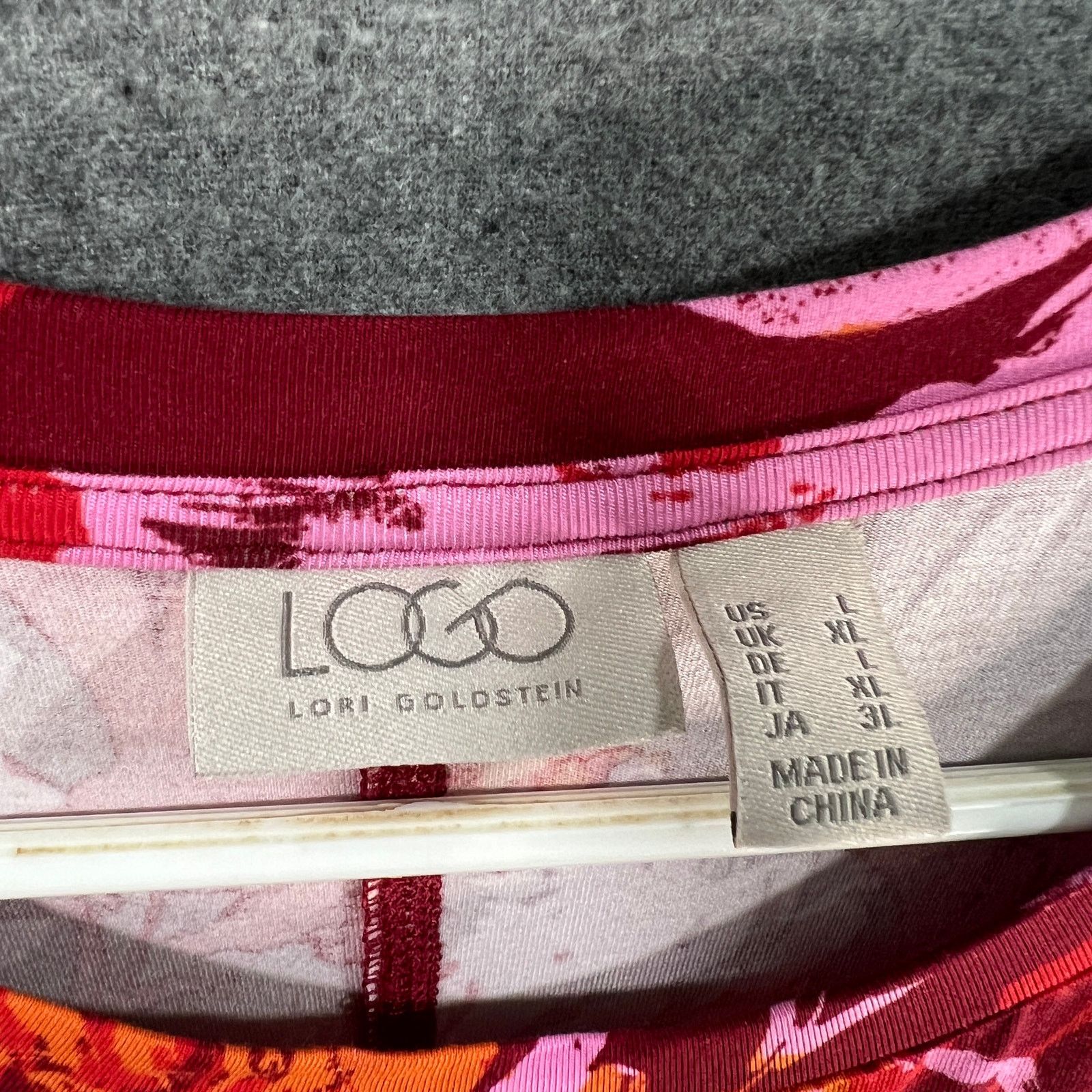 Other LOGO by Lori Goldstein Pink Dress Size Large Regular Rayon Size L / US 10 / IT 46 - 3 Thumbnail