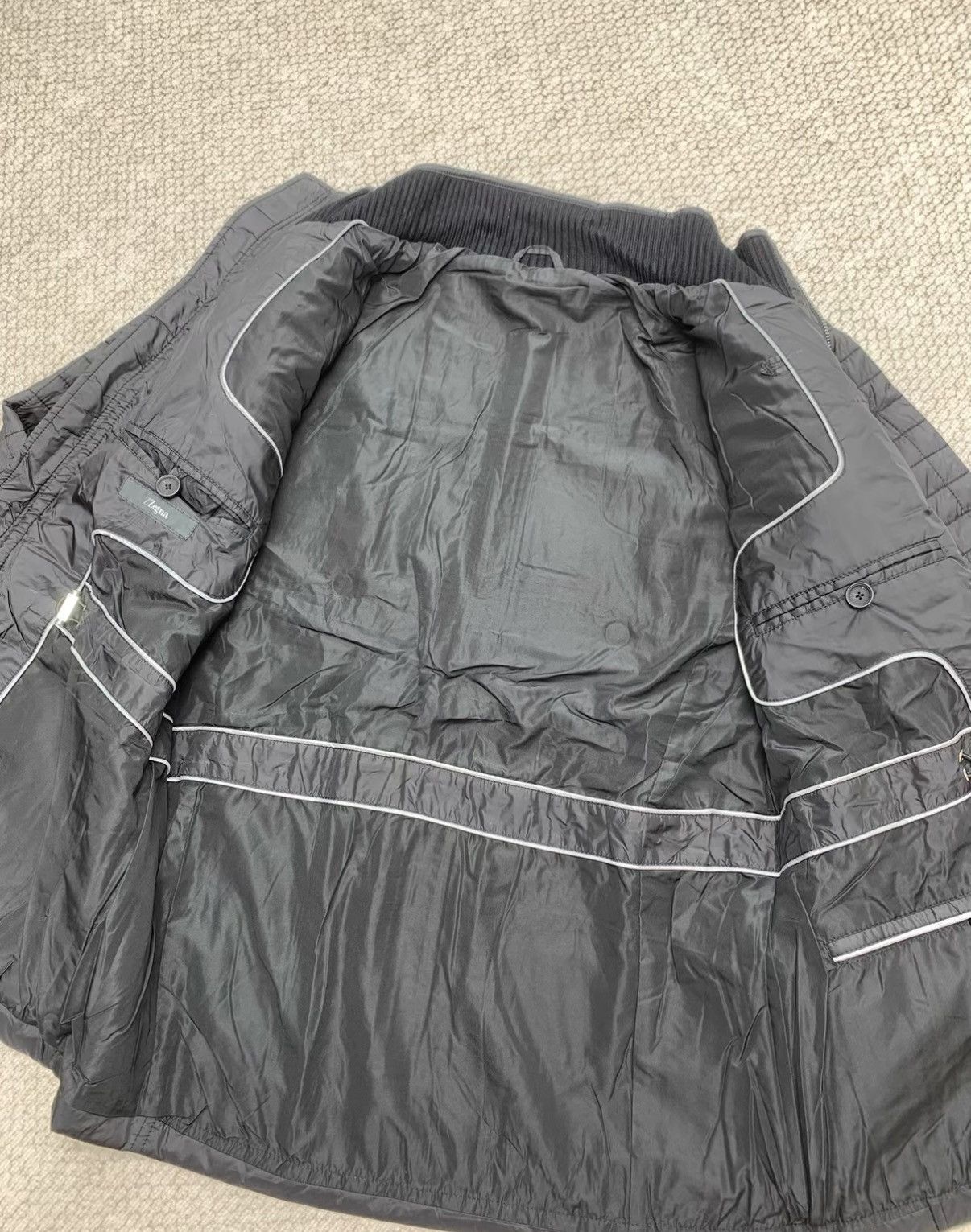 Z Zegna ZEGNA Square Quilted Stand Collar Business Down Jacket Size US M / EU 48-50 / 2 - 8 Thumbnail