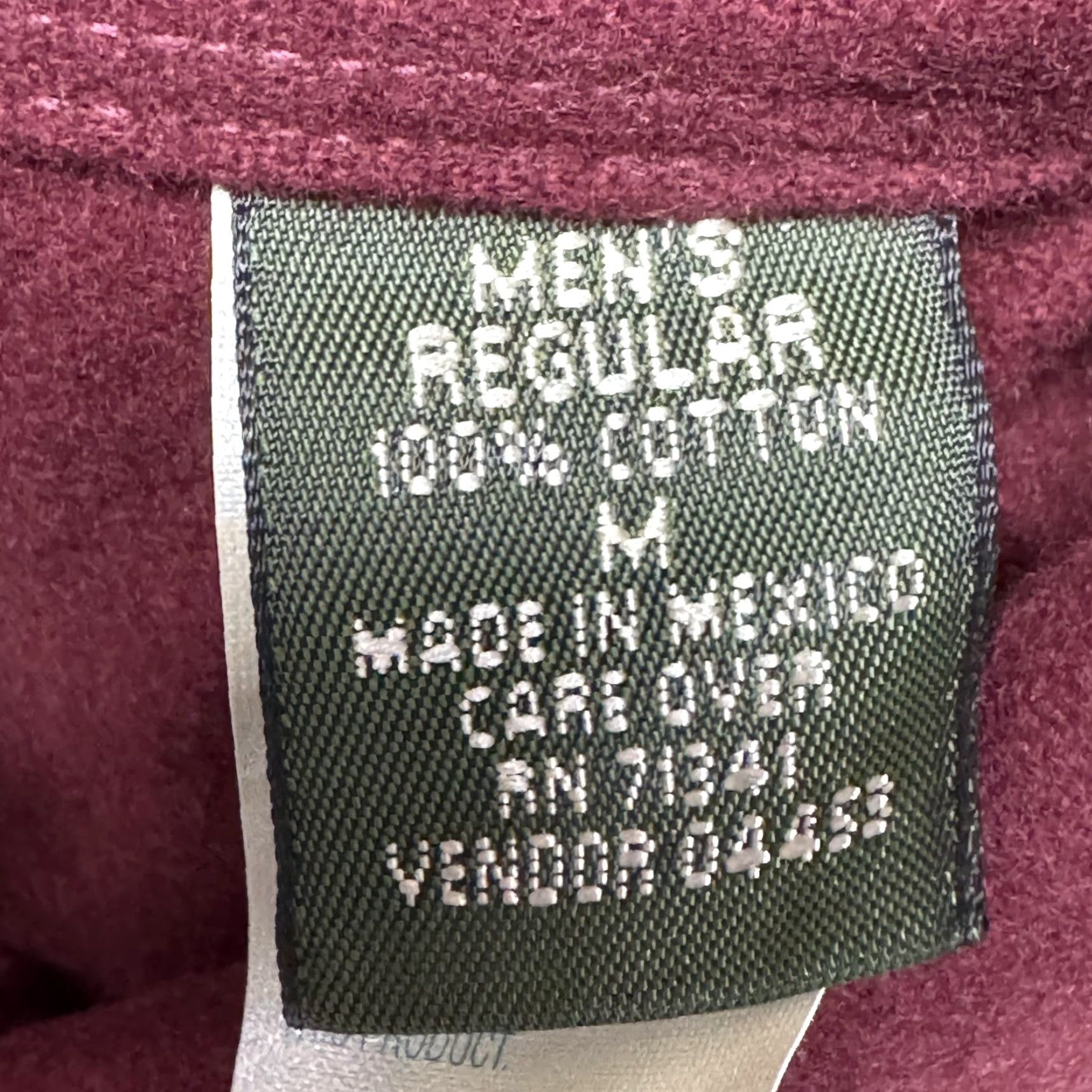 Vintage L.L. Bean Flannel Shirt Mens M Burgundy Solid 100% Cotton Button-Up Long Sleeve with Collared Neckline Vintage No Size US M / EU 48-50 / 2 - 3 Thumbnail