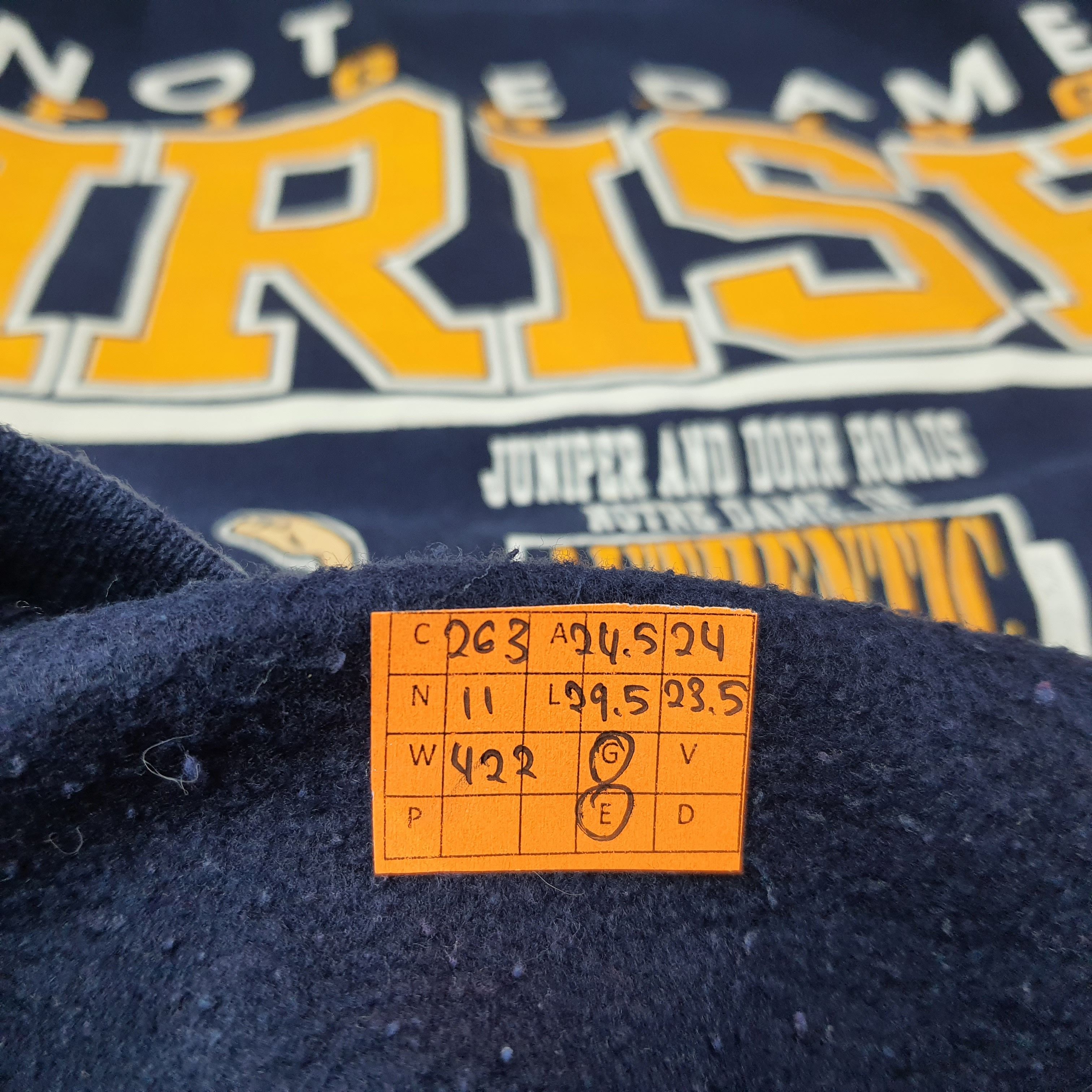 Vintage Vintage Notre Dame Fighting Irish Football C263N11 Size US L / EU 52-54 / 3 - 6 Thumbnail