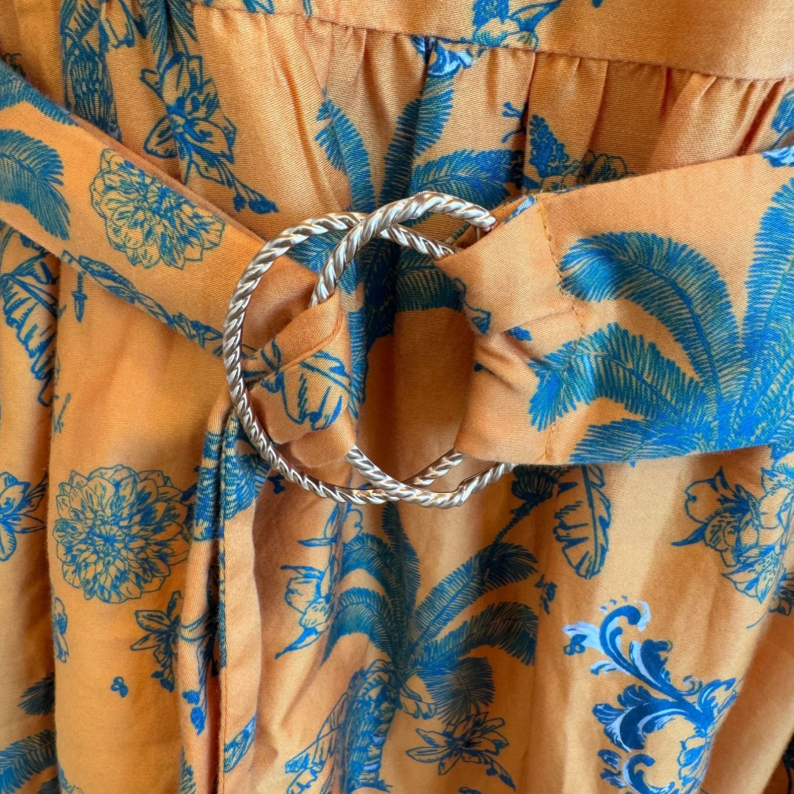Anthropologie Anthro x Emily Lovelock Tropical Palm Print Maxi Dress NWT Size L / US 10 / IT 46 - 12 Thumbnail