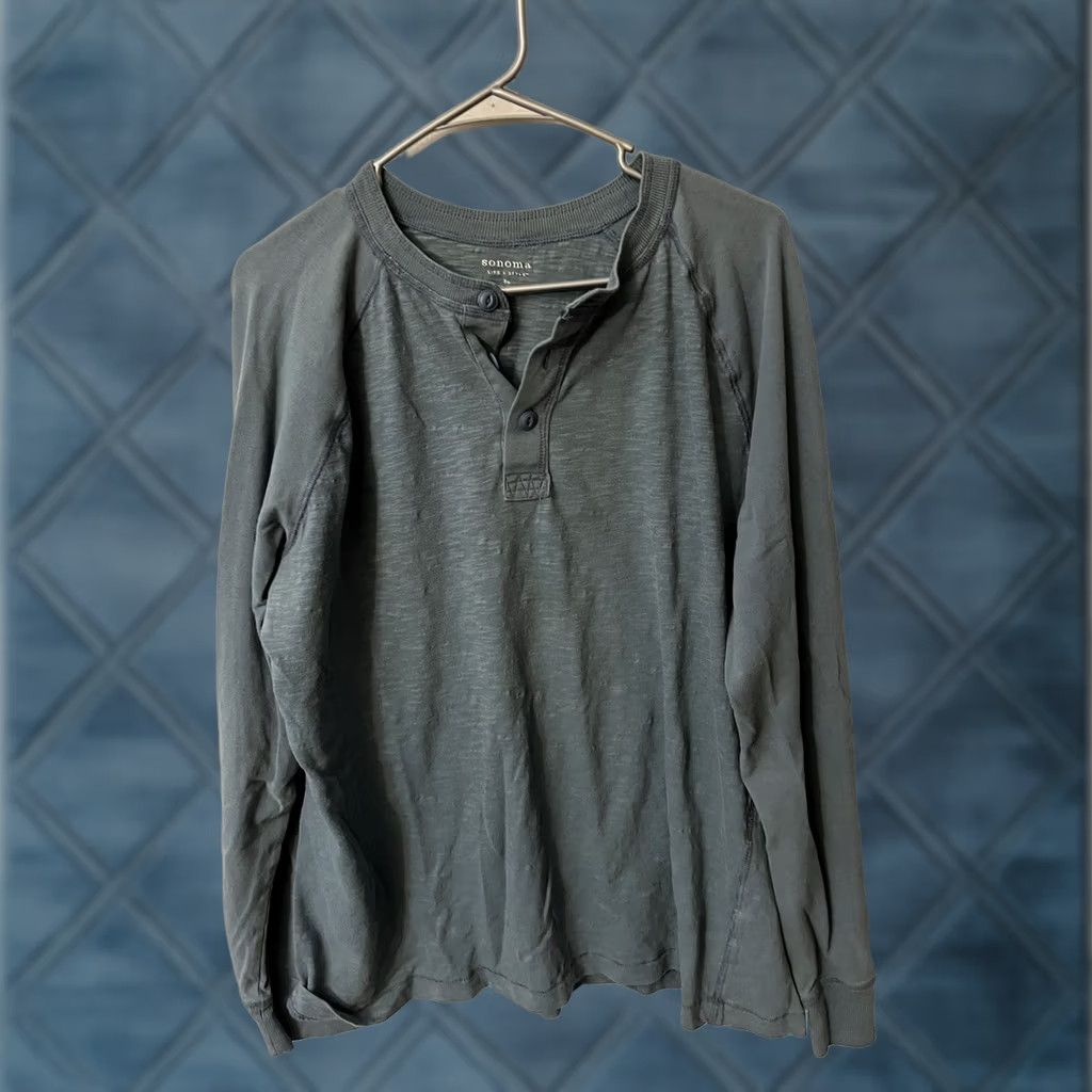Vintage Sonoma Henley Pullover Shirt - Long Sleeve Casual Basic Mens XL - Vintage Condition Size US XL / EU 56 / 4 - 1 Thumbnail
