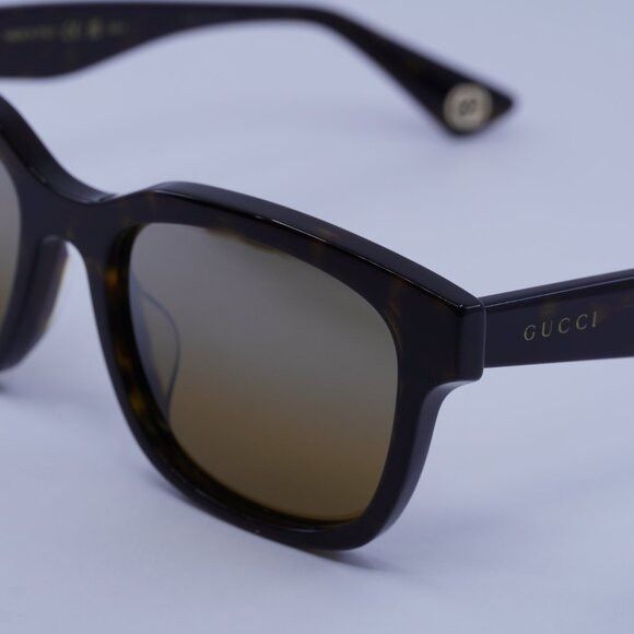 Gucci Gucci GG1639SA 002 Sunglasses Havana Square Frame Size ONE SIZE - 4 Thumbnail