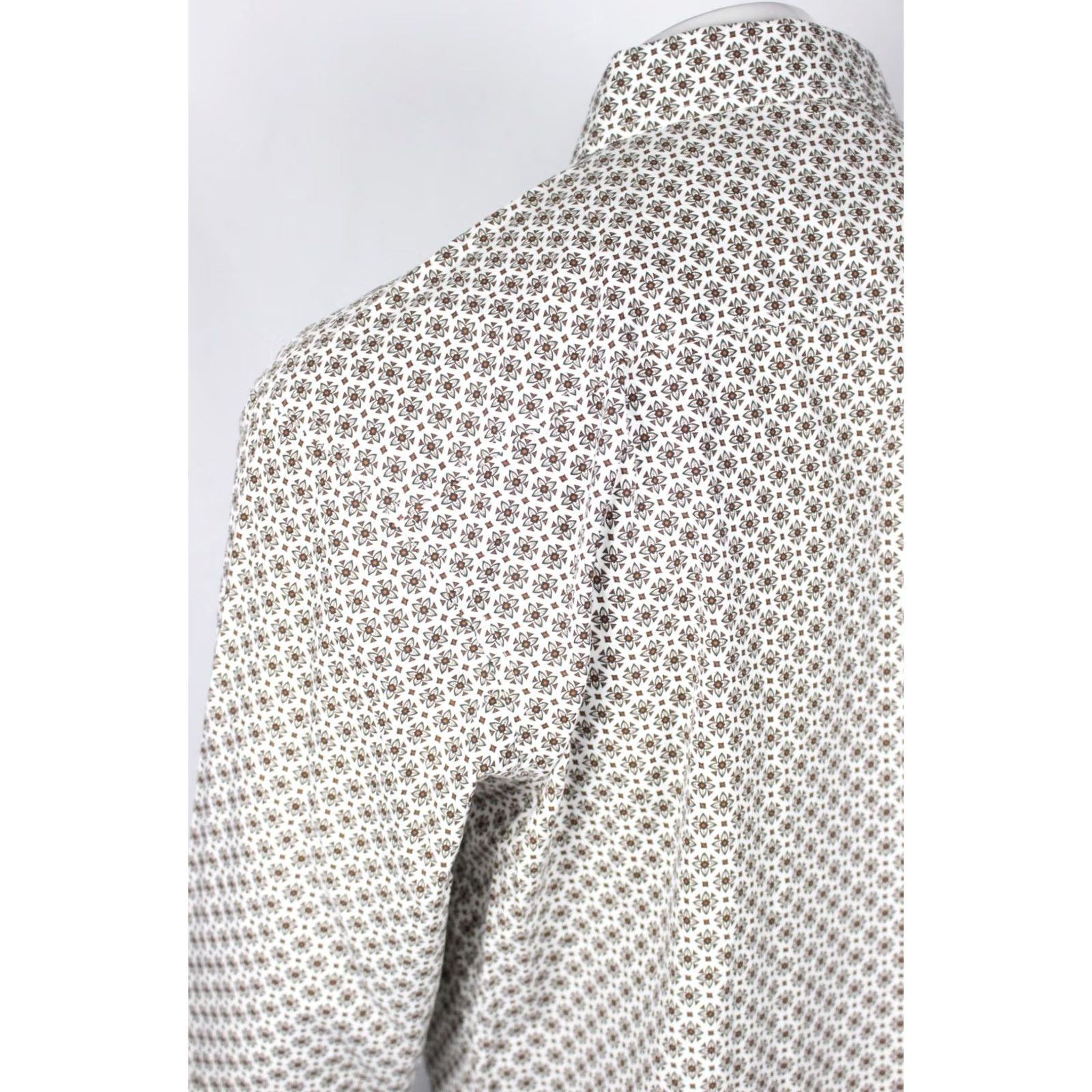 Vintage Cinch Men's Geo Print Long Sleeve Button Shirt Modern Fit XXL White MTW1347113 Size US XXL / EU 58 / 5 - 3 Thumbnail