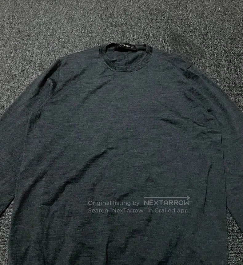 Versace Versace Grey Wool Sweater Pullover. Size US L / EU 52-54 / 3 - 3 Thumbnail