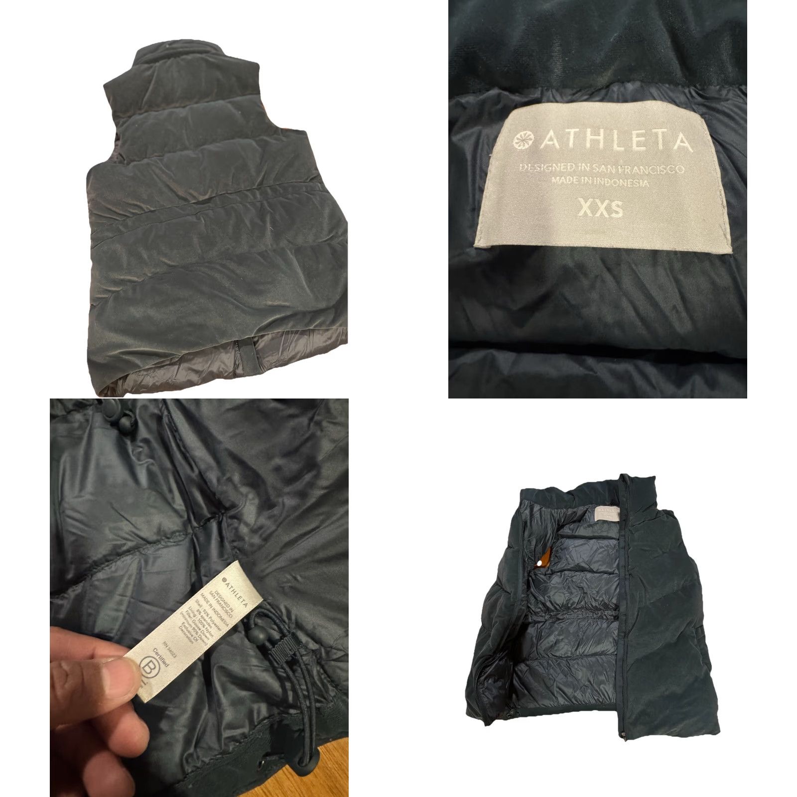 Athleta Athleta Lofty Velvet Down Vest Green XXS Vest Womens Regular Size XXS Size M / US 6-8 / IT 42-44 - 9 Thumbnail