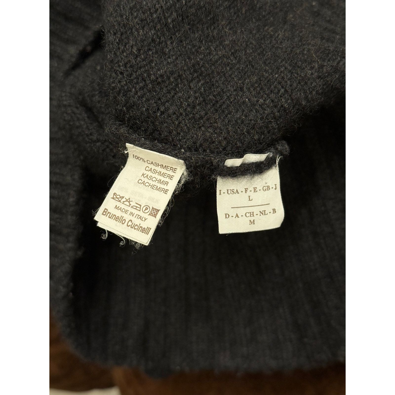 Brunello Cucinelli Brunello Cucinelli cashmere hybrid knit Size US L / EU 52-54 / 3 - 9 Thumbnail