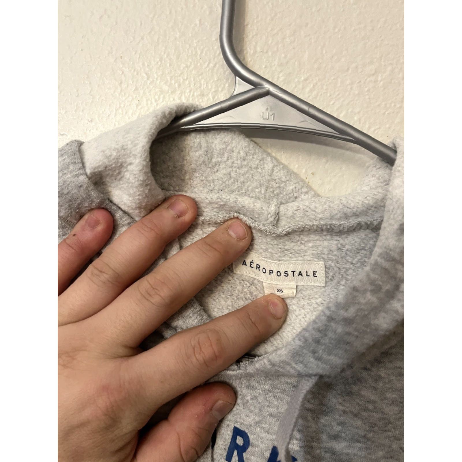 Vintage Aéropostale Hoodie Womens XS Gray Pullover Activewear Regular Size XS Pullover Hoodies Womens Gray Aéropostale Sweatshirt 90s? Size XS / US 0-2 / IT 36-38 - 2 Thumbnail